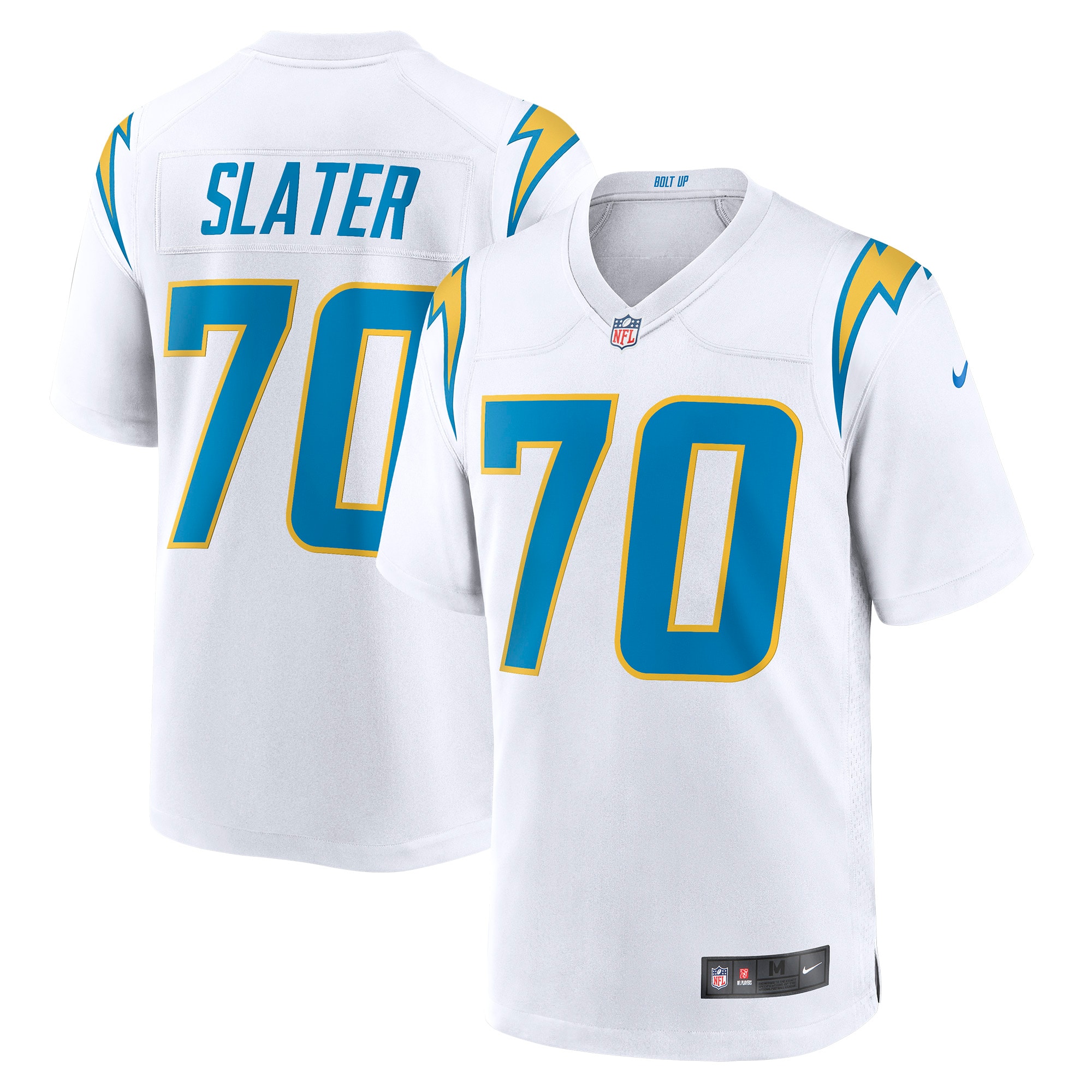 Men's Los Angeles Chargers Rashawn Slater White Game Jersey JS9905 nicesnker