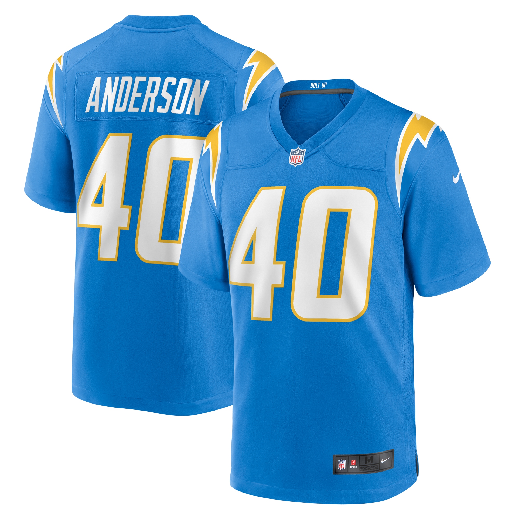 Men's Los Angeles Chargers Stephen Anderson Powder Blue Game Jersey JS7131 nicesnker