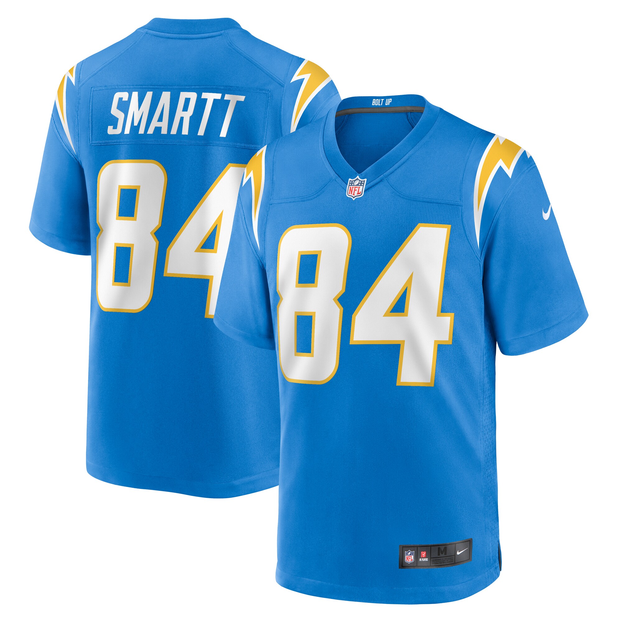 Men's Los Angeles Chargers Stone Smartt Powder Blue Team Game Jersey JS8902 nicesnker