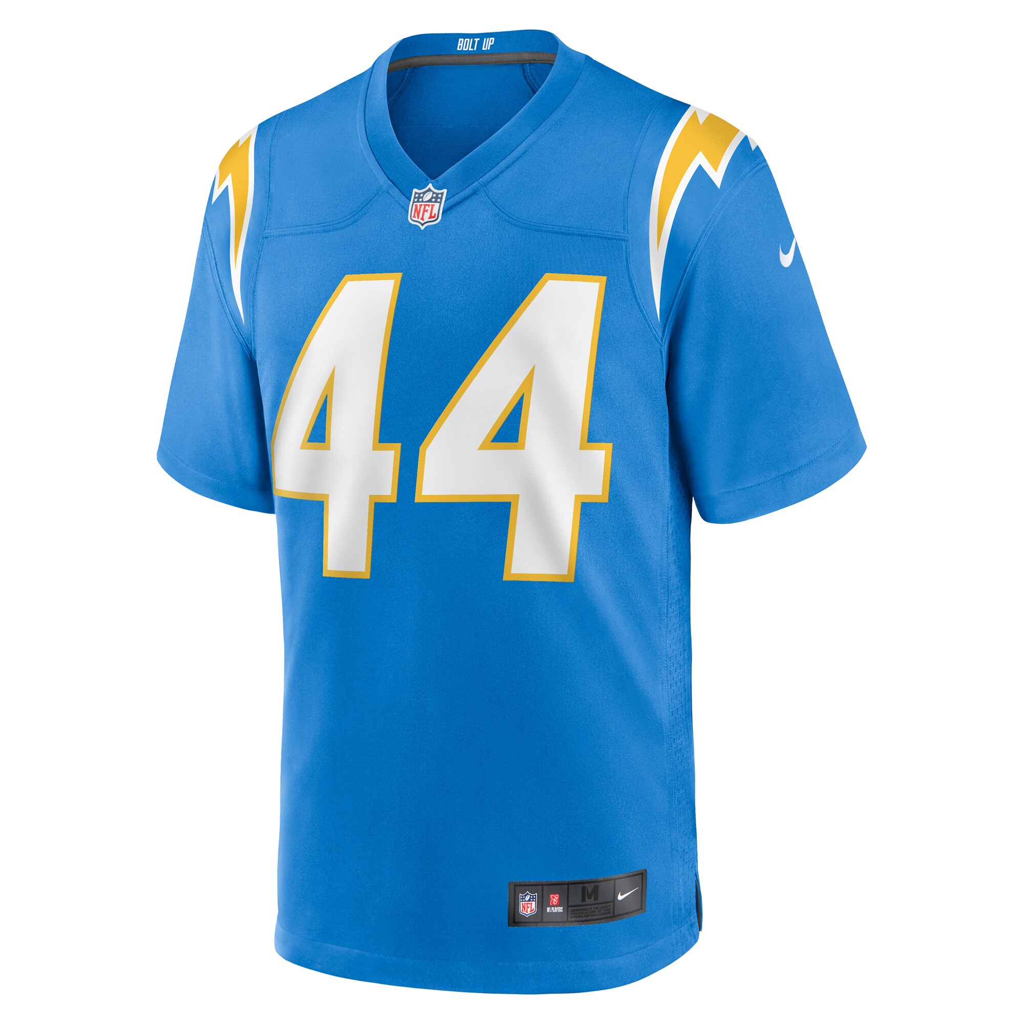 Alternative view of Men's Los Angeles Chargers Tanner Muse Powder Blue Team Game Jersey JS4046 nicesnker