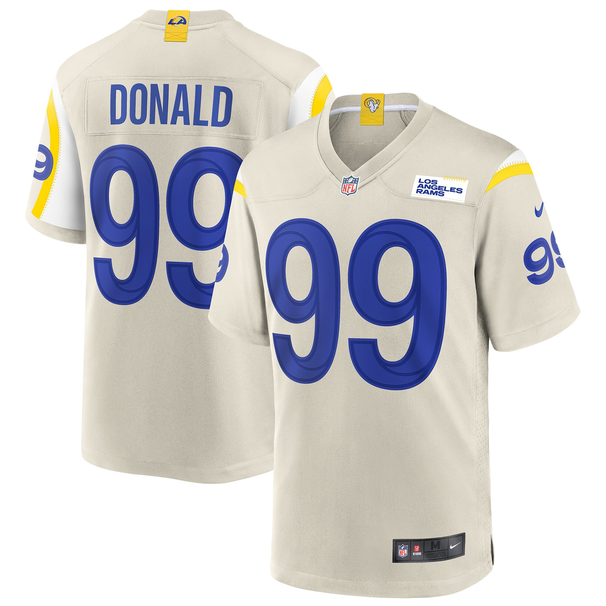 Men's Los Angeles Rams Aaron Donald Bone Game Jersey JS5473 nicesnker