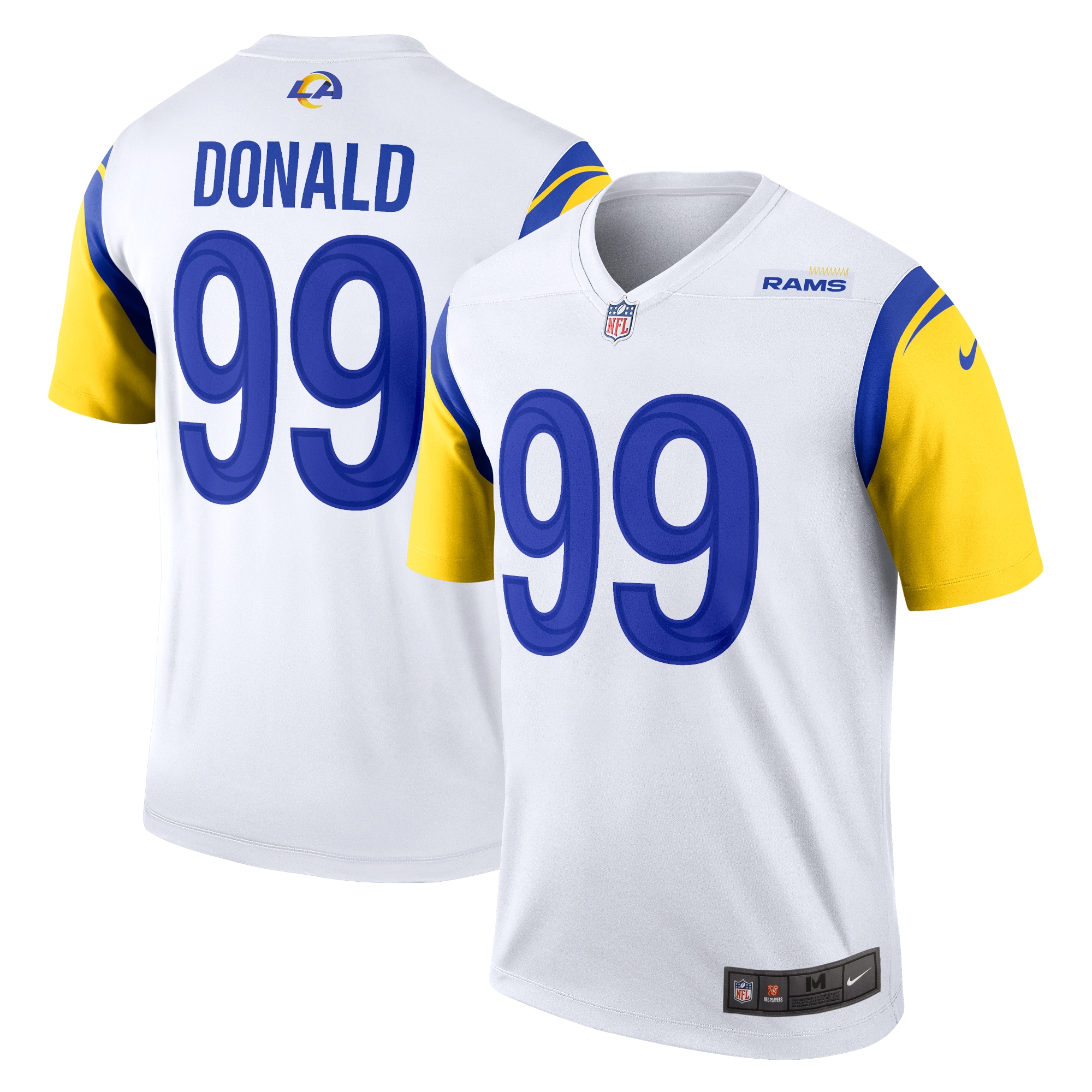 Men's Los Angeles Rams Aaron Donald White Alternate Legend Player Performance Top JS7635 nicesnker