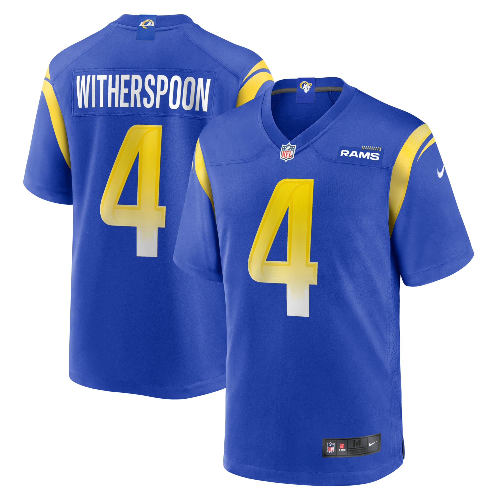 Men's Los Angeles Rams Ahkello Witherspoon Royal Team Game Jersey JS4774 nicesnker