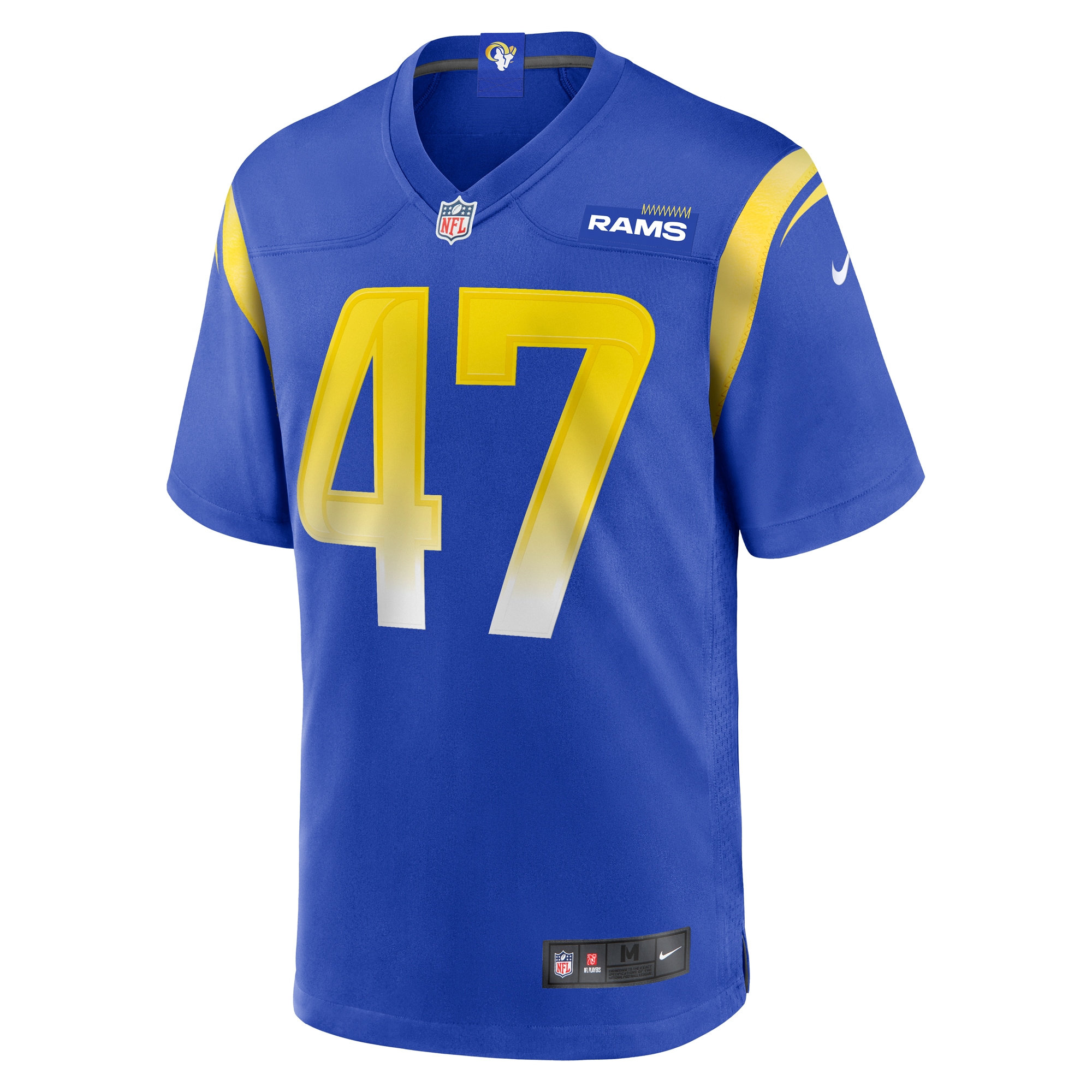 Alternative view of Men's Los Angeles Rams Alex Ward Royal Home Game Jersey JS5837 nicesnker