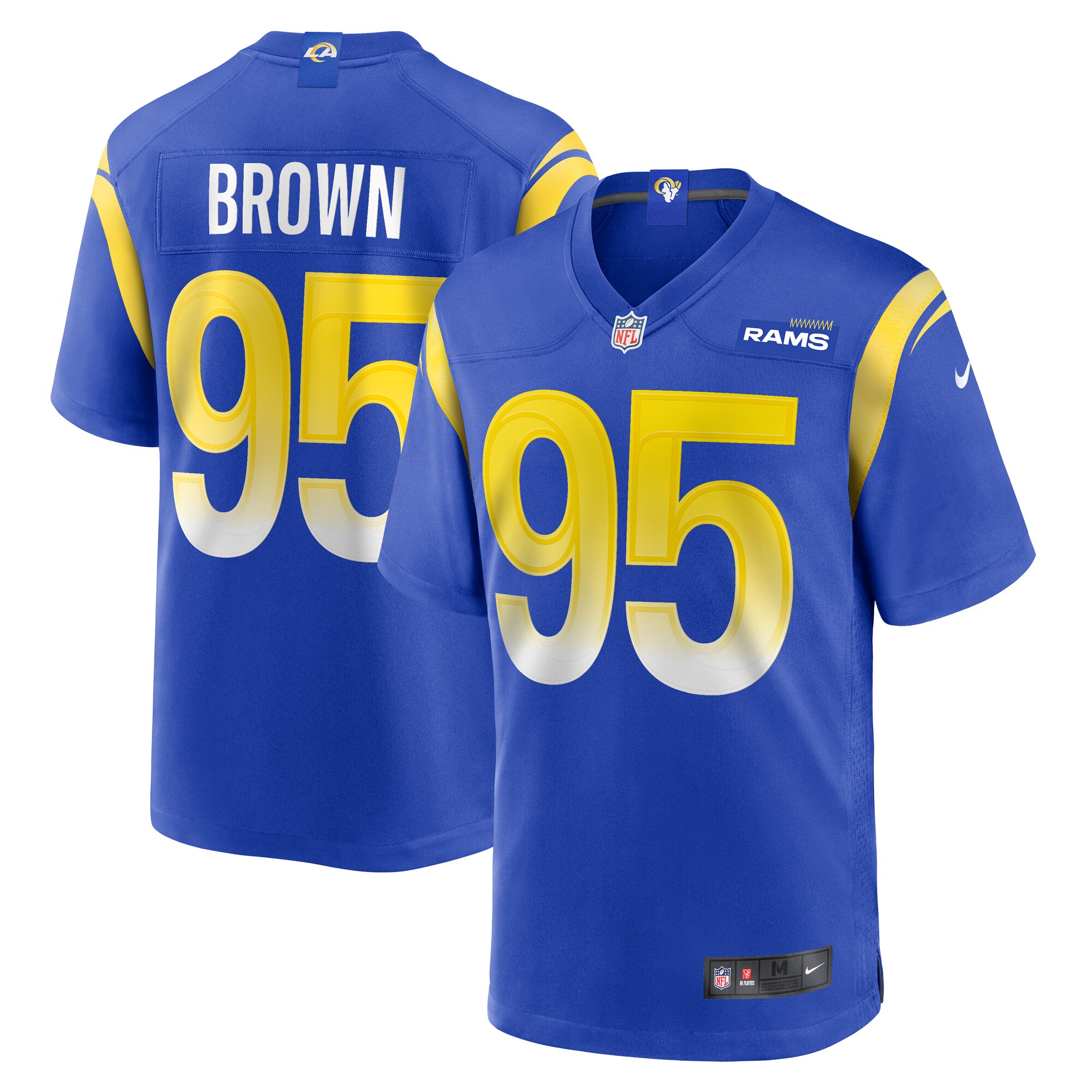 Men's Los Angeles Rams Bobby Brown III Royal Team Game Jersey JS7667 nicesnker