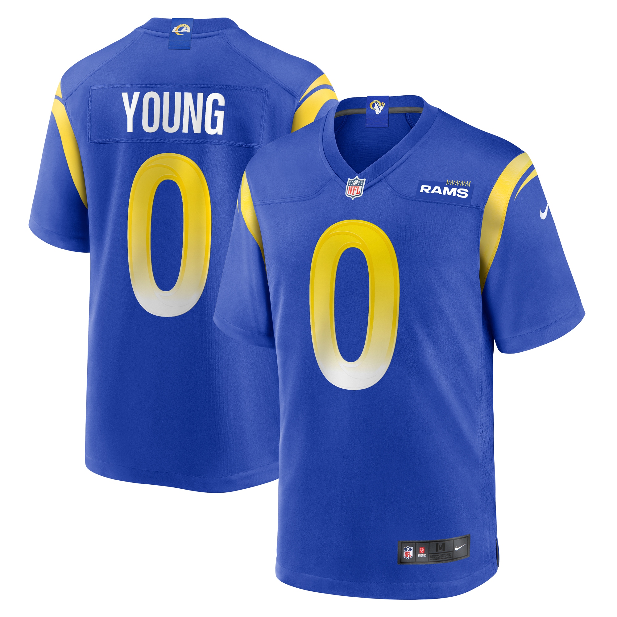 Men's Los Angeles Rams Byron Young Royal Home Game Jersey JS1138 nicesnker