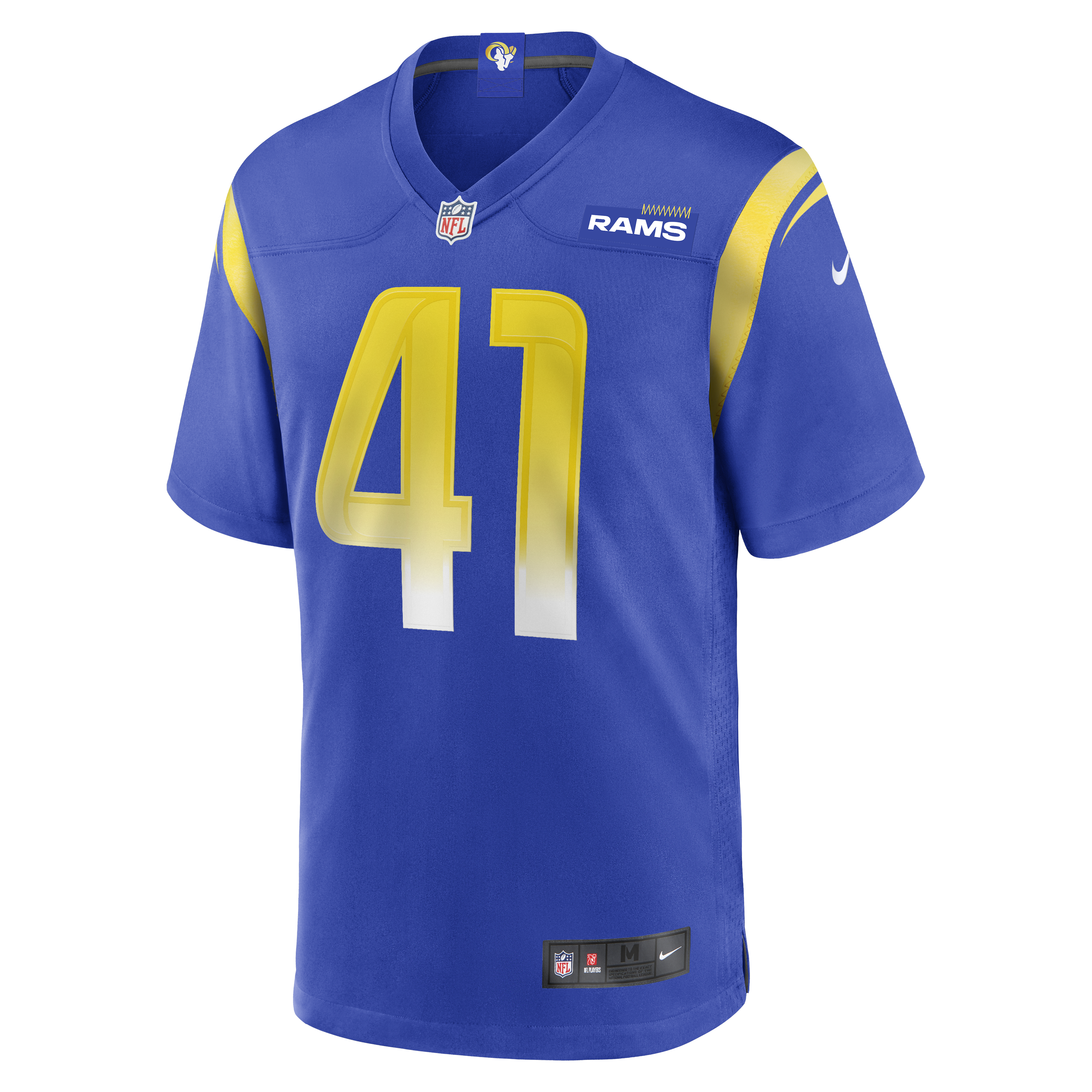 Alternative view of Men's Los Angeles Rams Cameron McCutcheon Royal Game Jersey JS4653 nicesnker