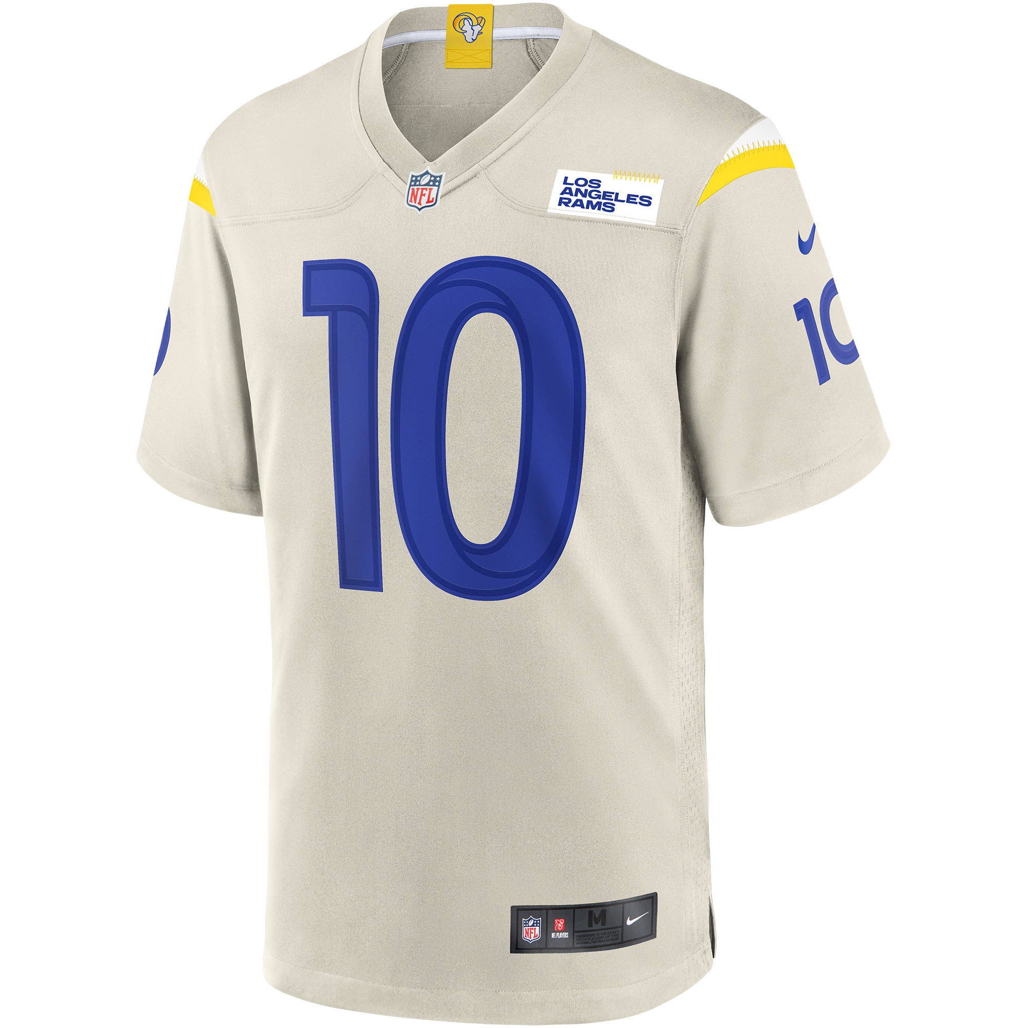 Alternative view of Men's Los Angeles Rams Cooper Kupp Bone Game Jersey JS5867 nicesnker