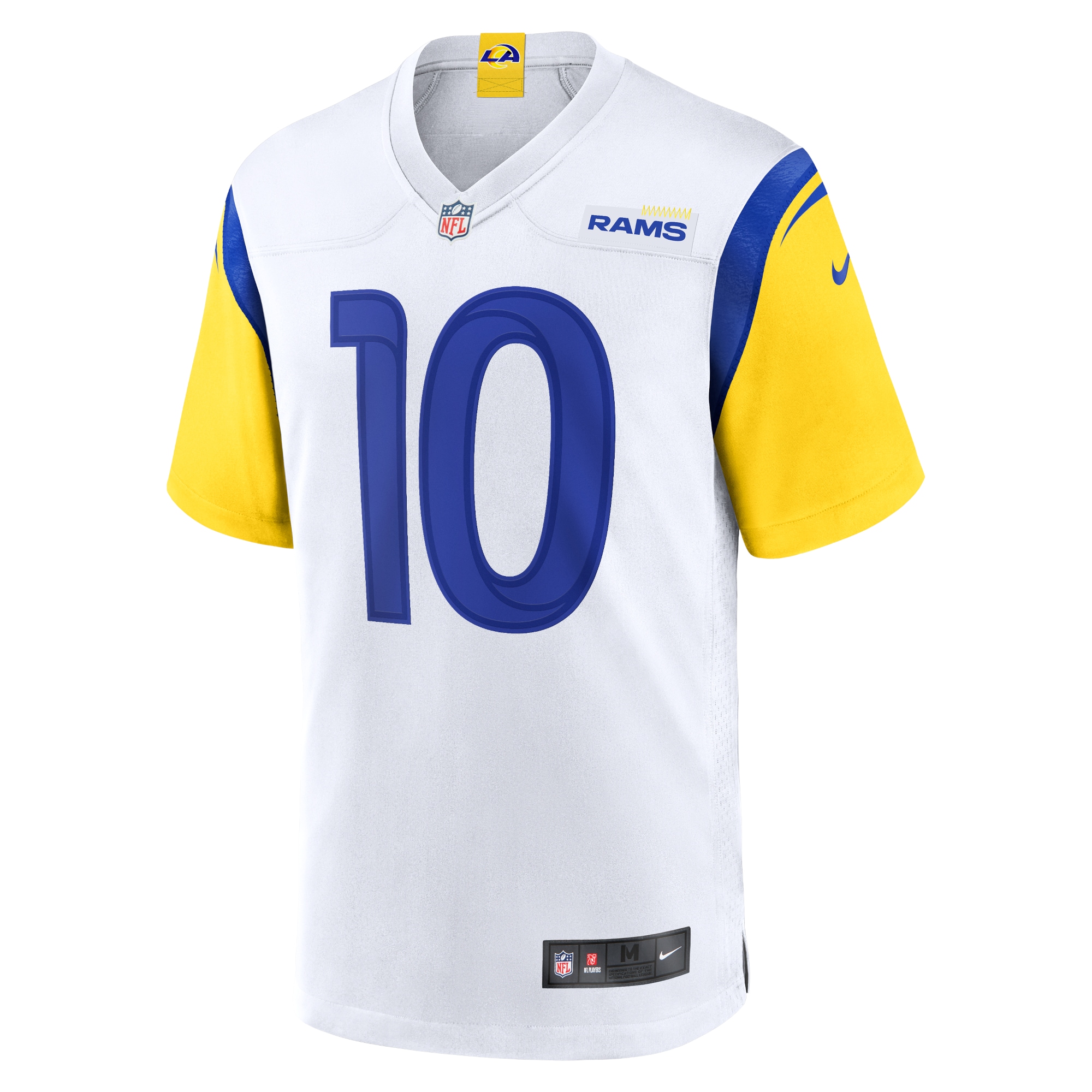 Alternative view of Men's Los Angeles Rams Cooper Kupp White Alternate Game Jersey JS4563 nicesnker