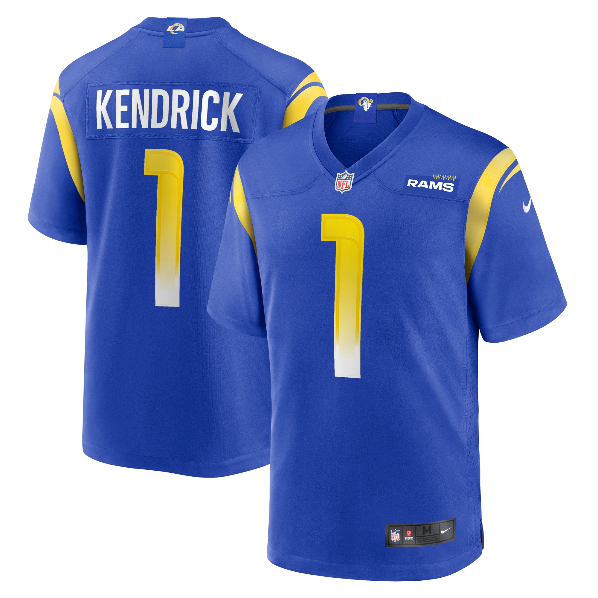 Men's Los Angeles Rams Derion Kendrick Royal Home Game Jersey JS3754 nicesnker