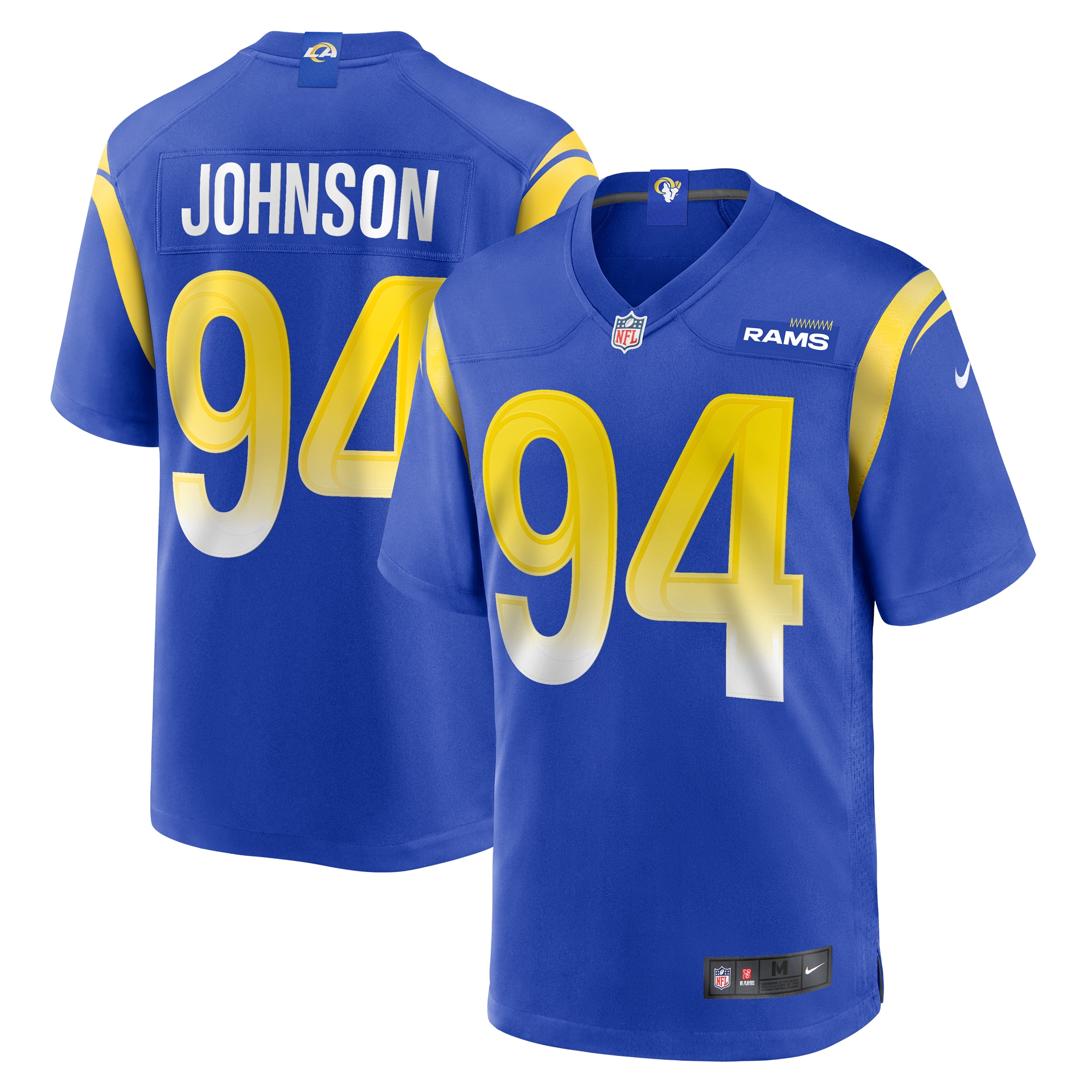 Men's Los Angeles Rams Desjuan Johnson Royal Home Game Jersey JS9161 nicesnker