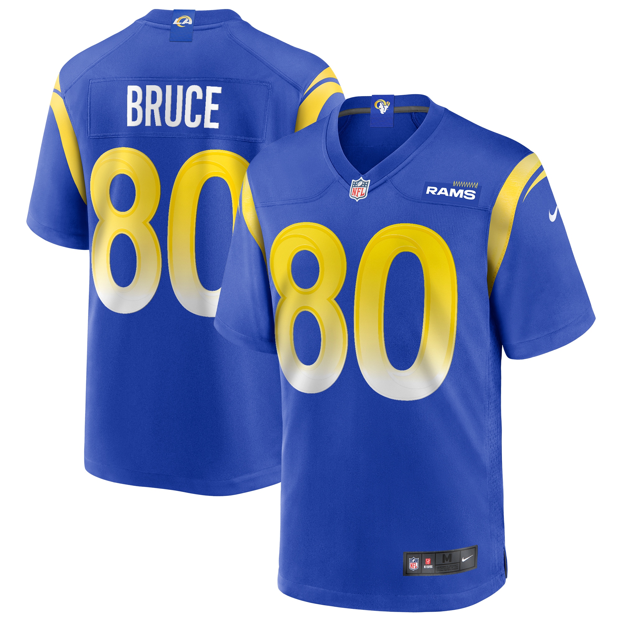 Men's Los Angeles Rams Isaac Bruce Royal Game Retired Player Jersey JS5389 nicesnker