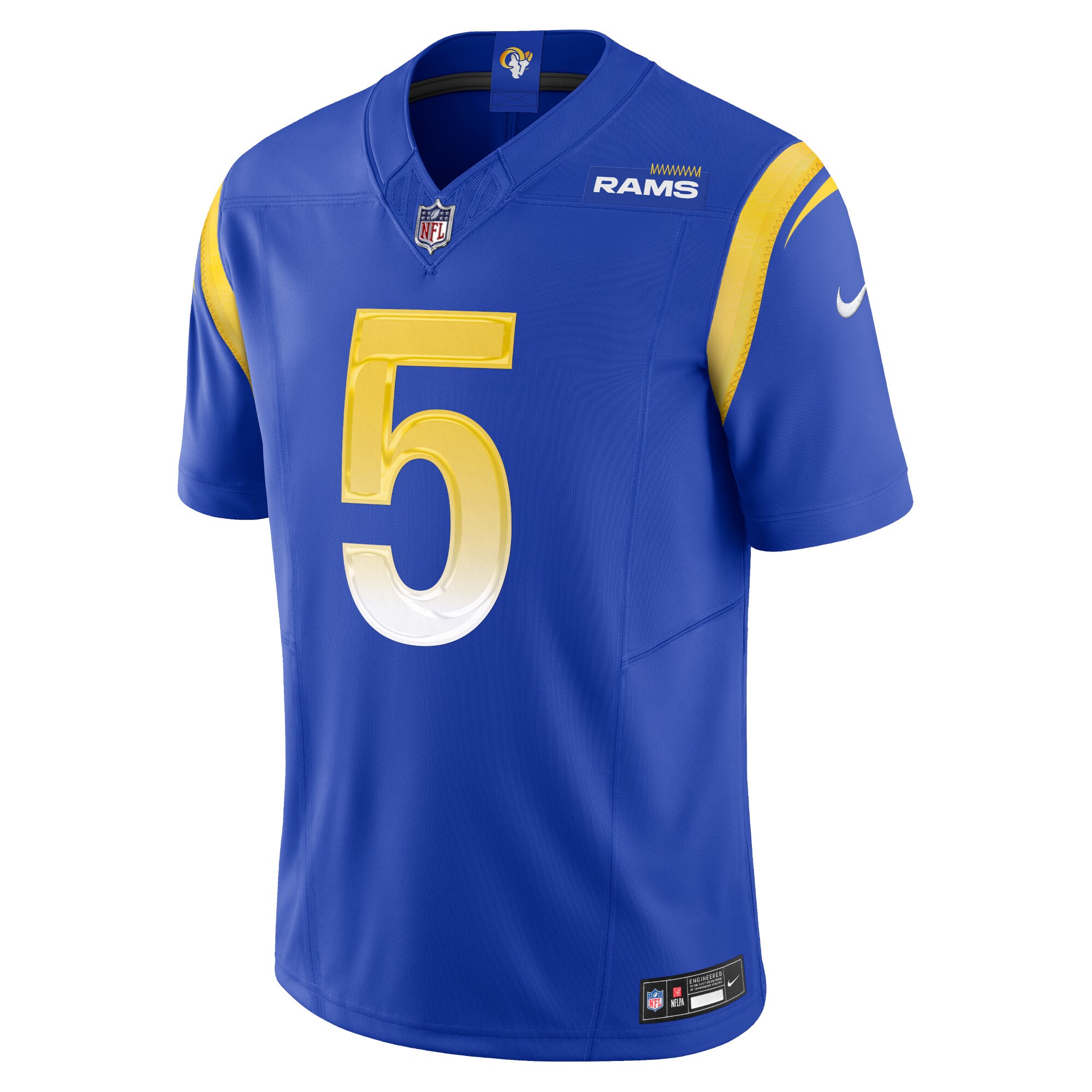 Alternative view of Men's Los Angeles Rams Jalen Ramsey Royal Vapor F.U.S.E. Limited Jersey JS5679 nicesnker