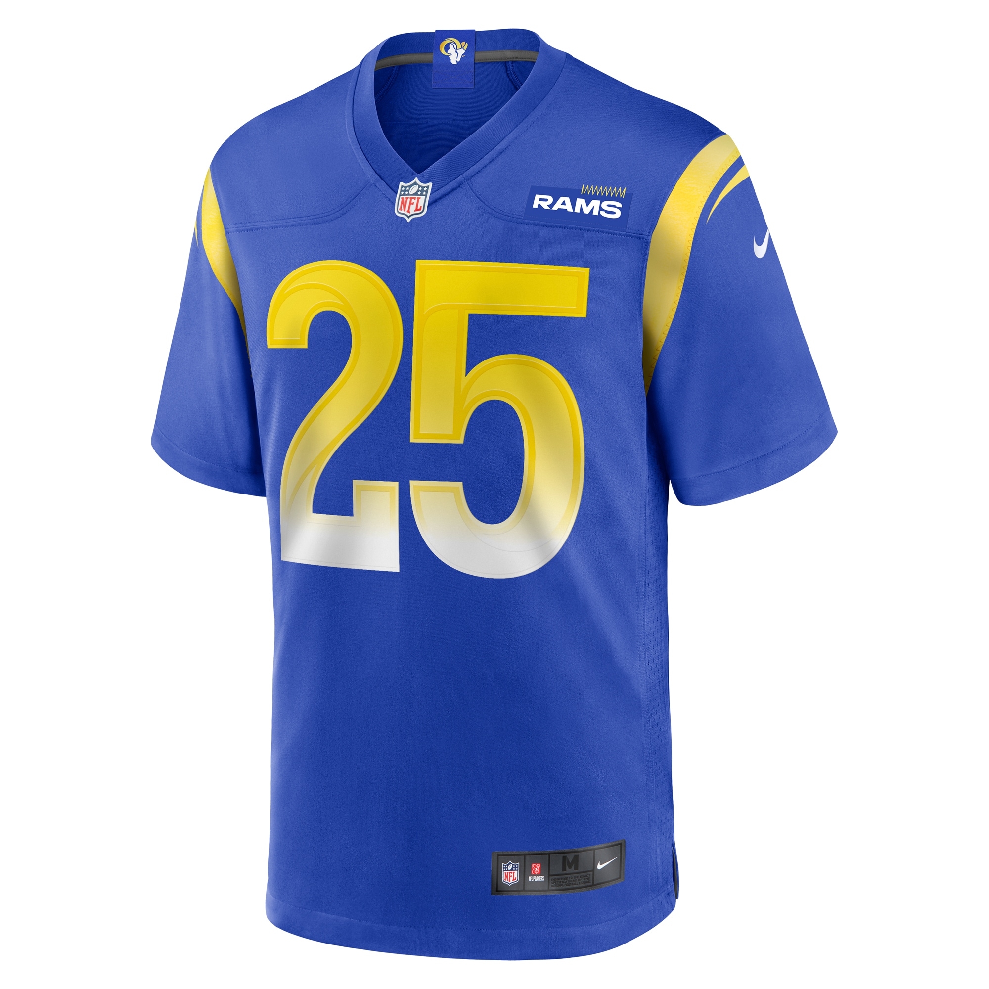 Alternative view of Men's Los Angeles Rams Jason Taylor Royal Team Game Jersey JS8022 nicesnker
