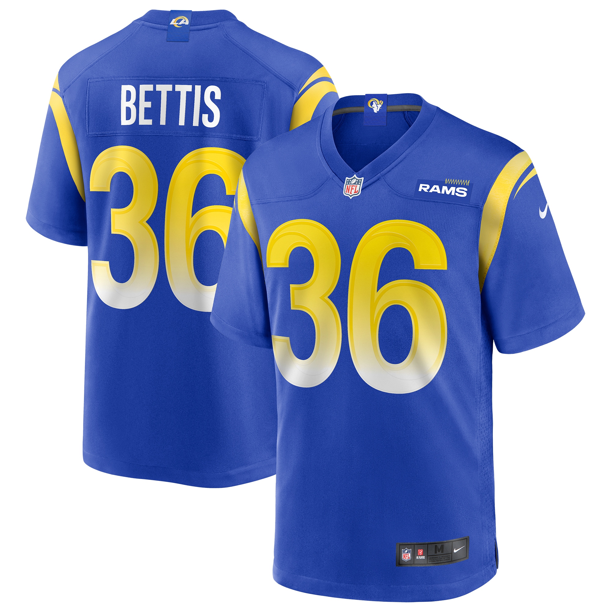 Men's Los Angeles Rams Jerome Bettis Royal Game Retired Player Jersey JS1284 nicesnker