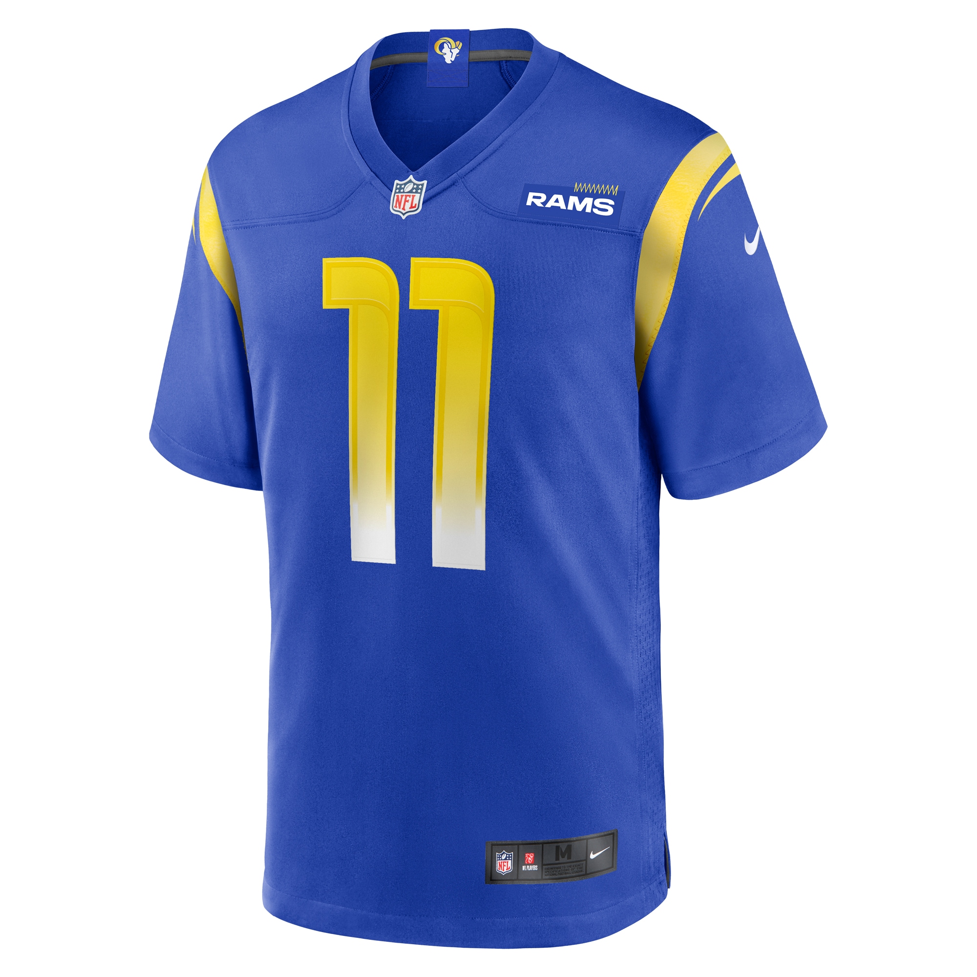 Alternative view of Men's Los Angeles Rams Jimmy Garoppolo Royal Game Jersey JS1575 nicesnker