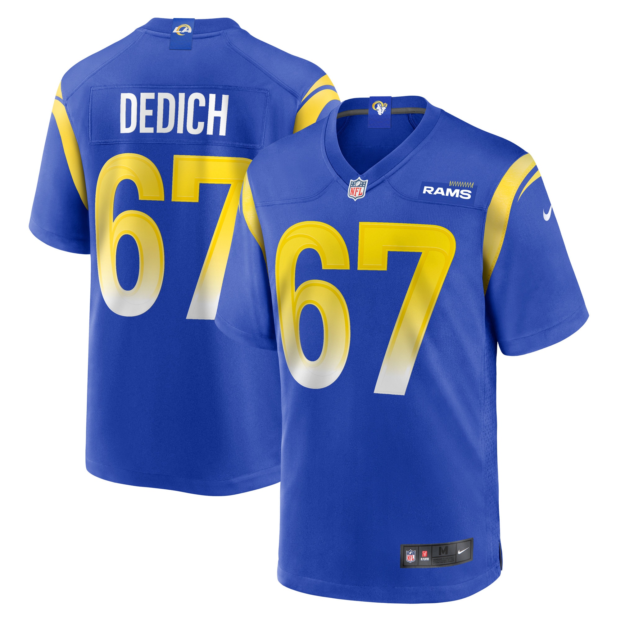 Men's Los Angeles Rams Justin Dedich Royal Game Jersey JS9511 nicesnker