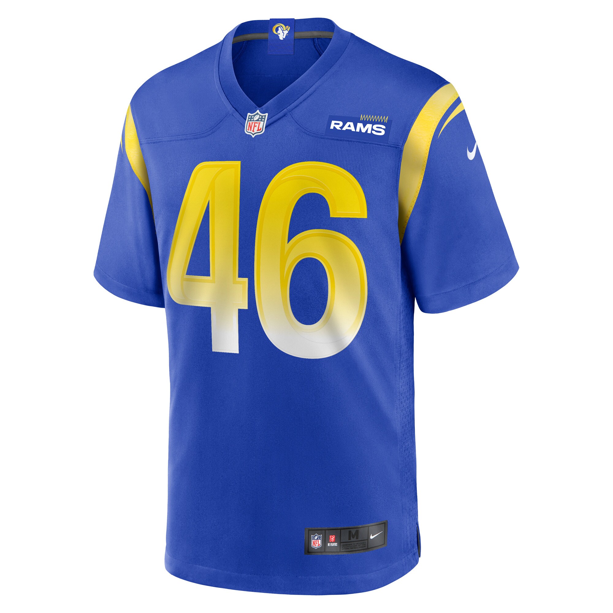 Alternative view of Men's Los Angeles Rams Kenny Logan Jr. Royal Game Jersey JS5878 nicesnker