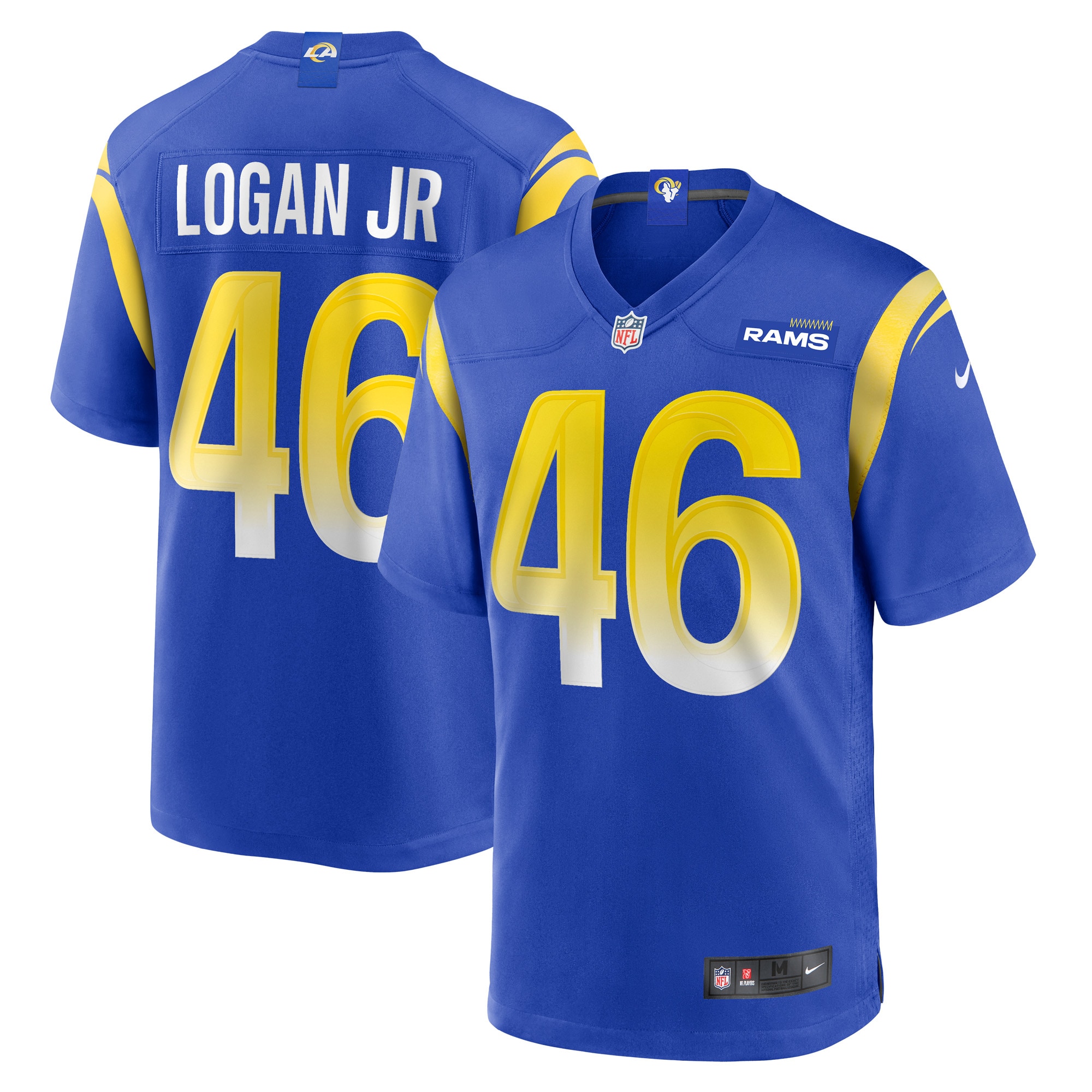 Men's Los Angeles Rams Kenny Logan Jr. Royal Game Jersey JS5878 nicesnker