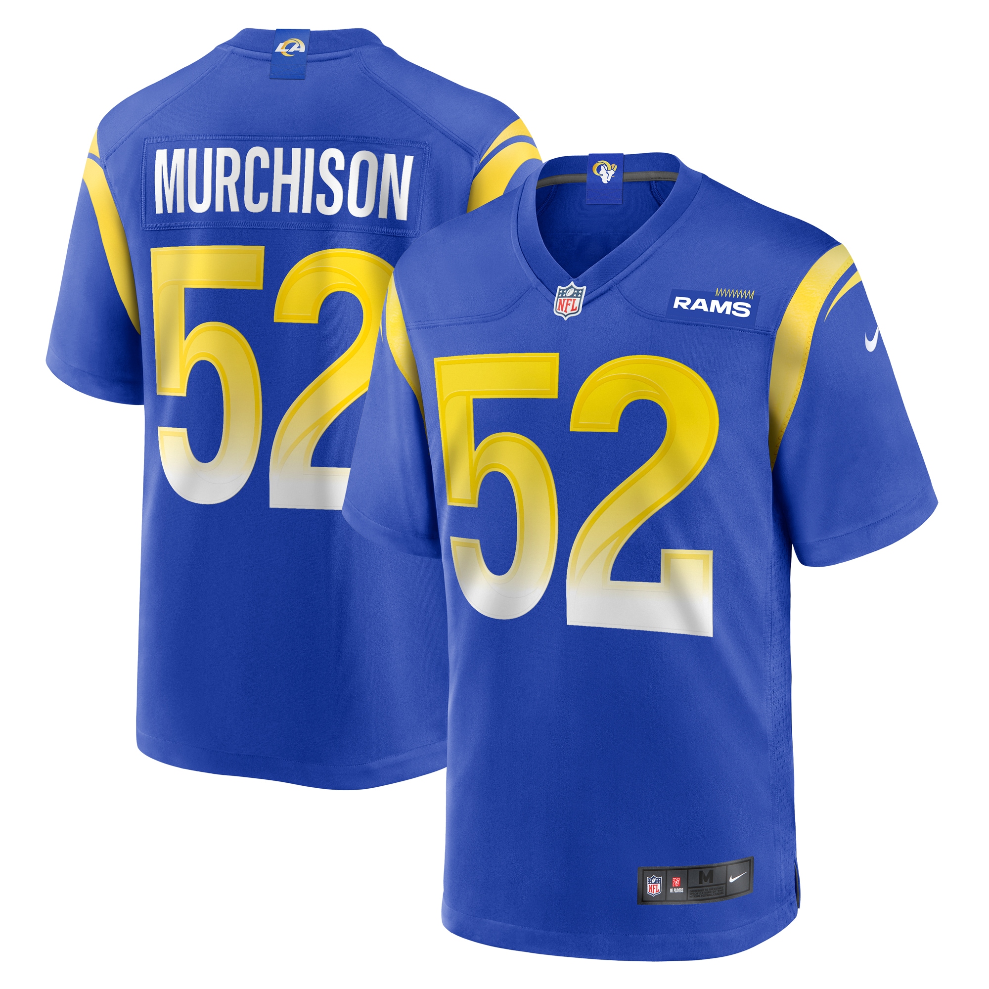 Men's Los Angeles Rams Larrell Murchison Royal Team Game Jersey JS7500 nicesnker