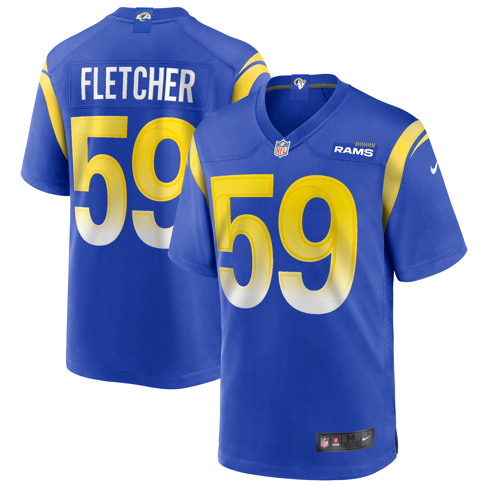 Men's Los Angeles Rams London Fletcher Royal Game Retired Player Jersey JS5066 nicesnker