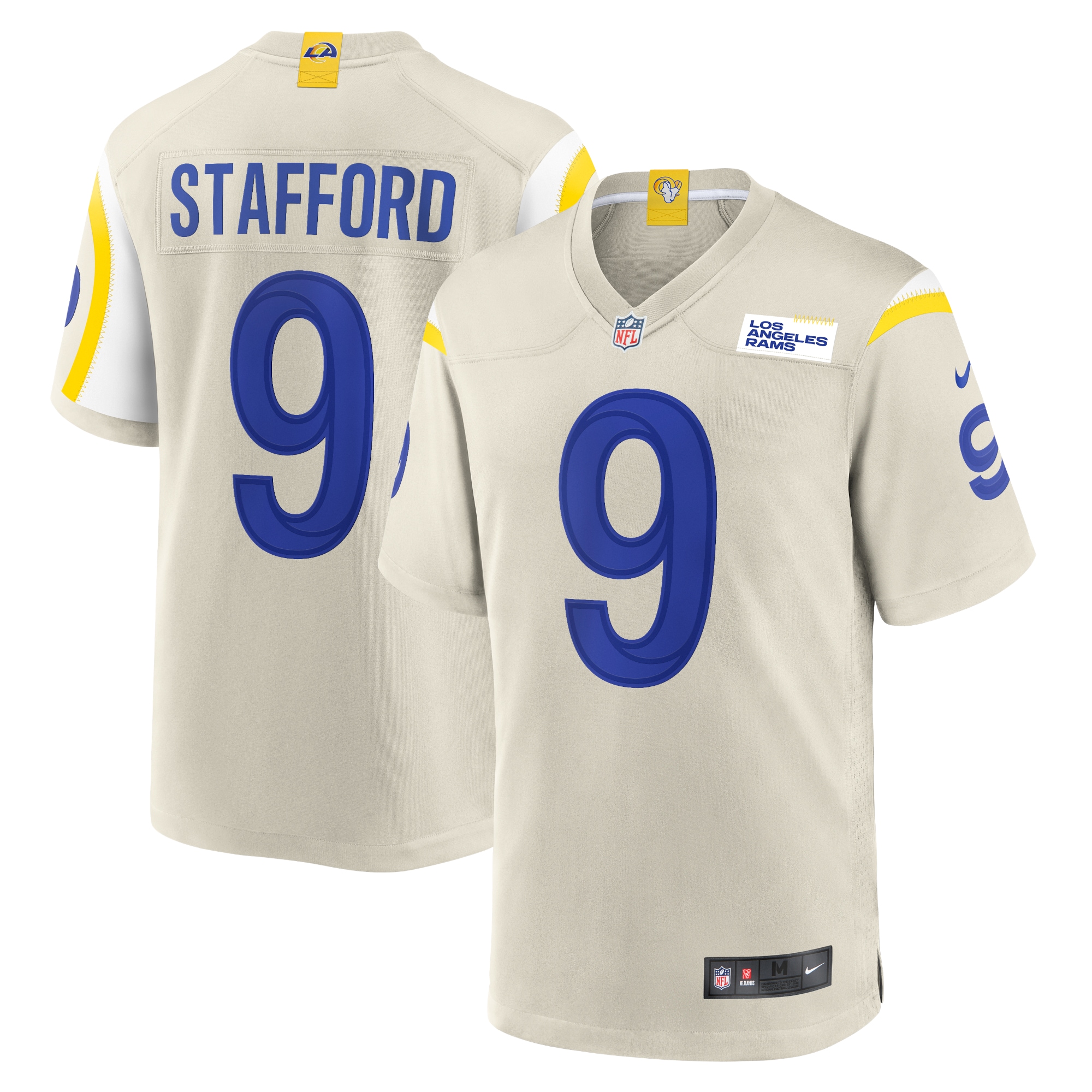 Men's Los Angeles Rams Matthew Stafford Bone Player Game Jersey JS4071 nicesnker