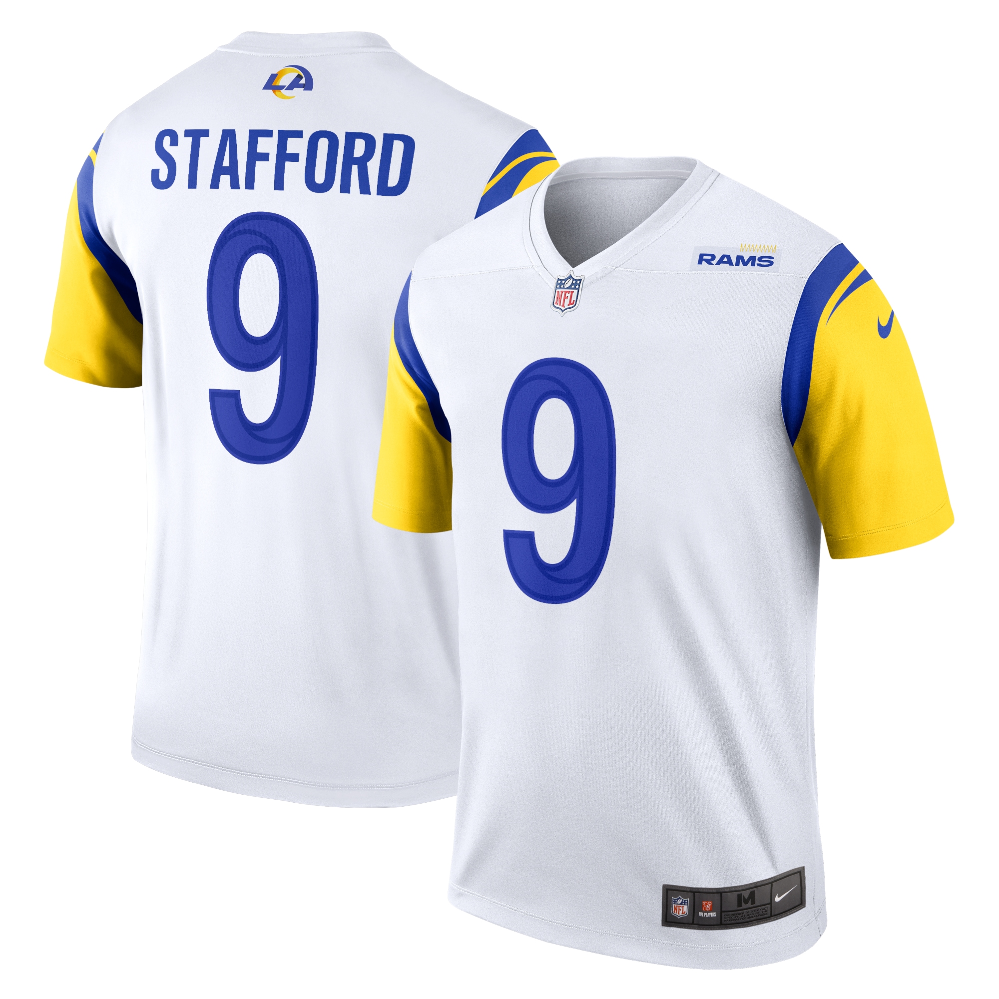 Men's Los Angeles Rams Matthew Stafford White Alternate Legend Player Performance Top JS6123 nicesnker