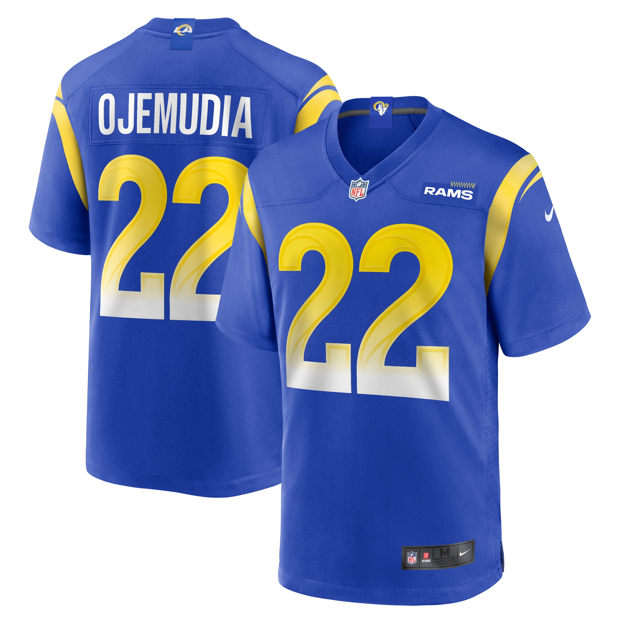 Men's Los Angeles Rams Michael Ojemudia Royal Game Jersey JS7496 nicesnker