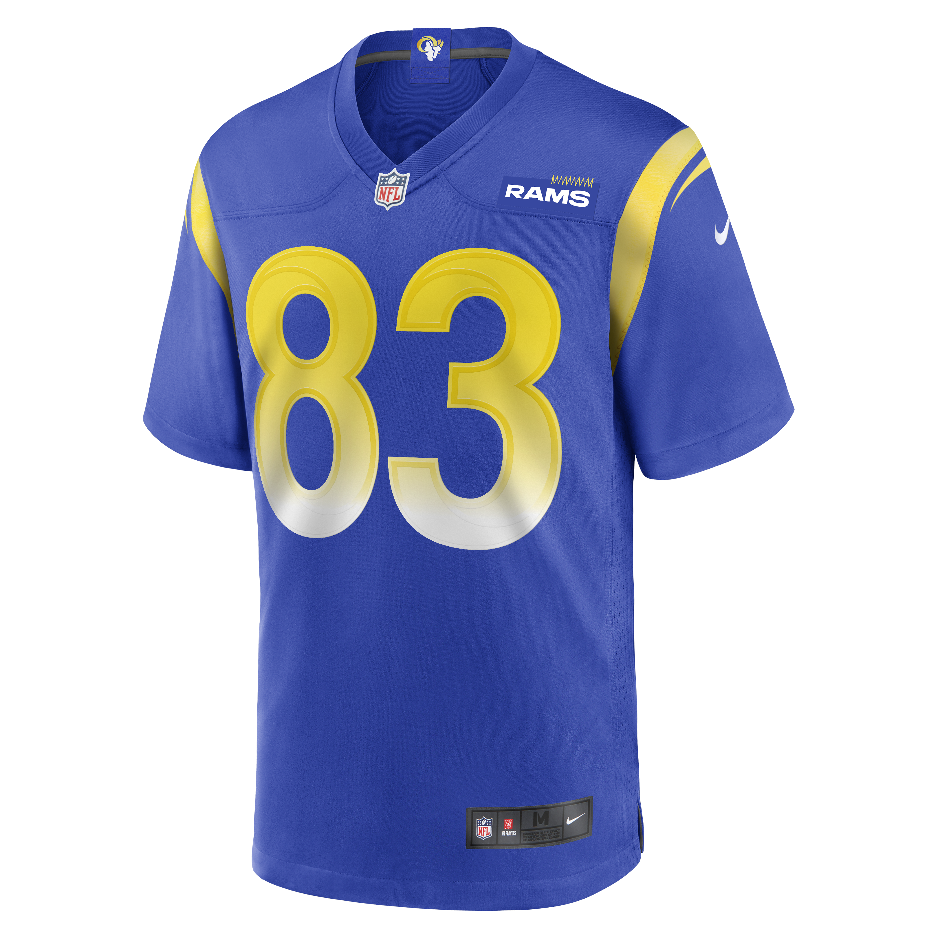 Alternative view of Men's Los Angeles Rams Nikola Kalinic Royal Game Jersey JS8651 nicesnker