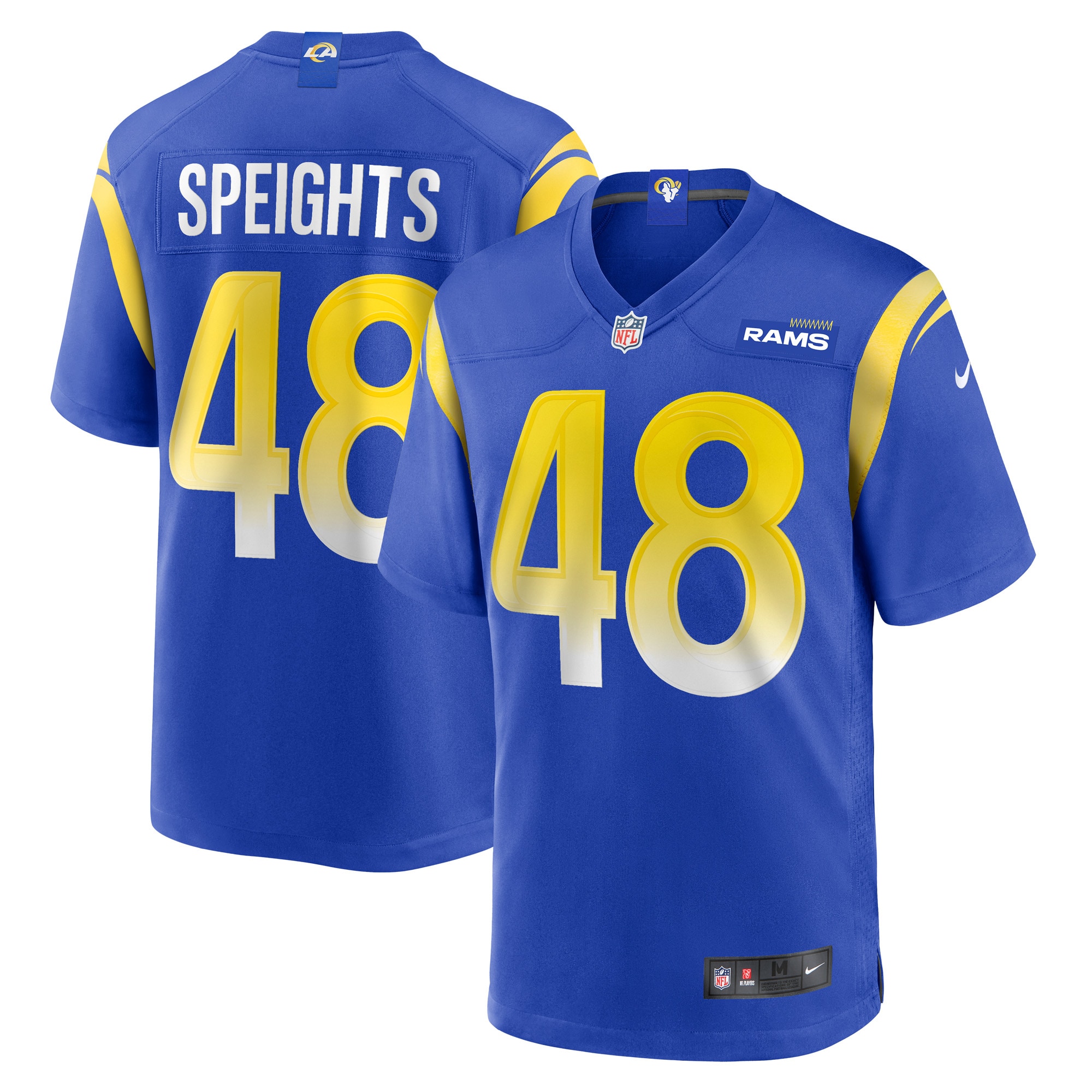Men's Los Angeles Rams Omar Speights Royal Game Jersey JS5735 nicesnker