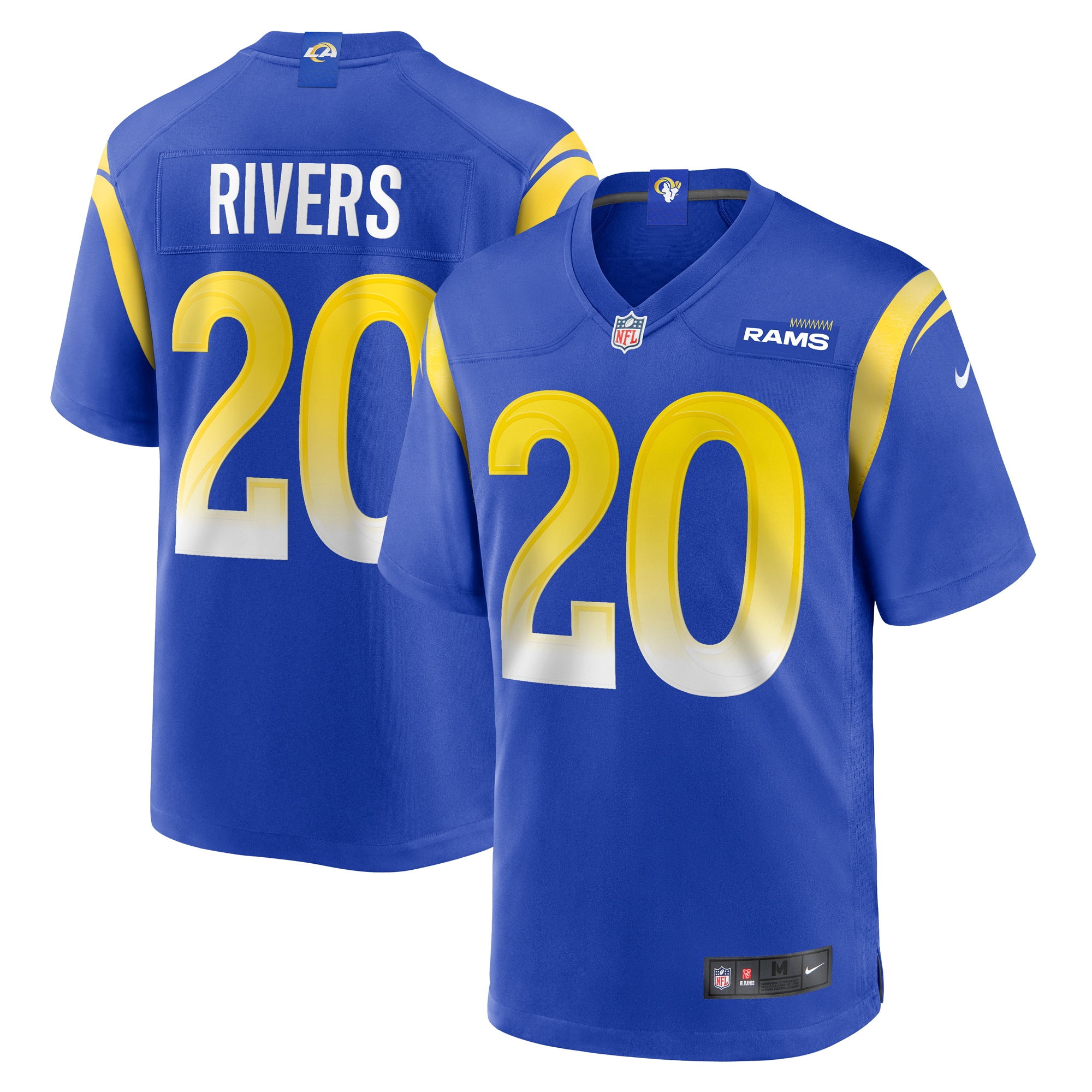 Men's Los Angeles Rams Ronnie Rivers Royal Team Game Jersey JS6108 nicesnker