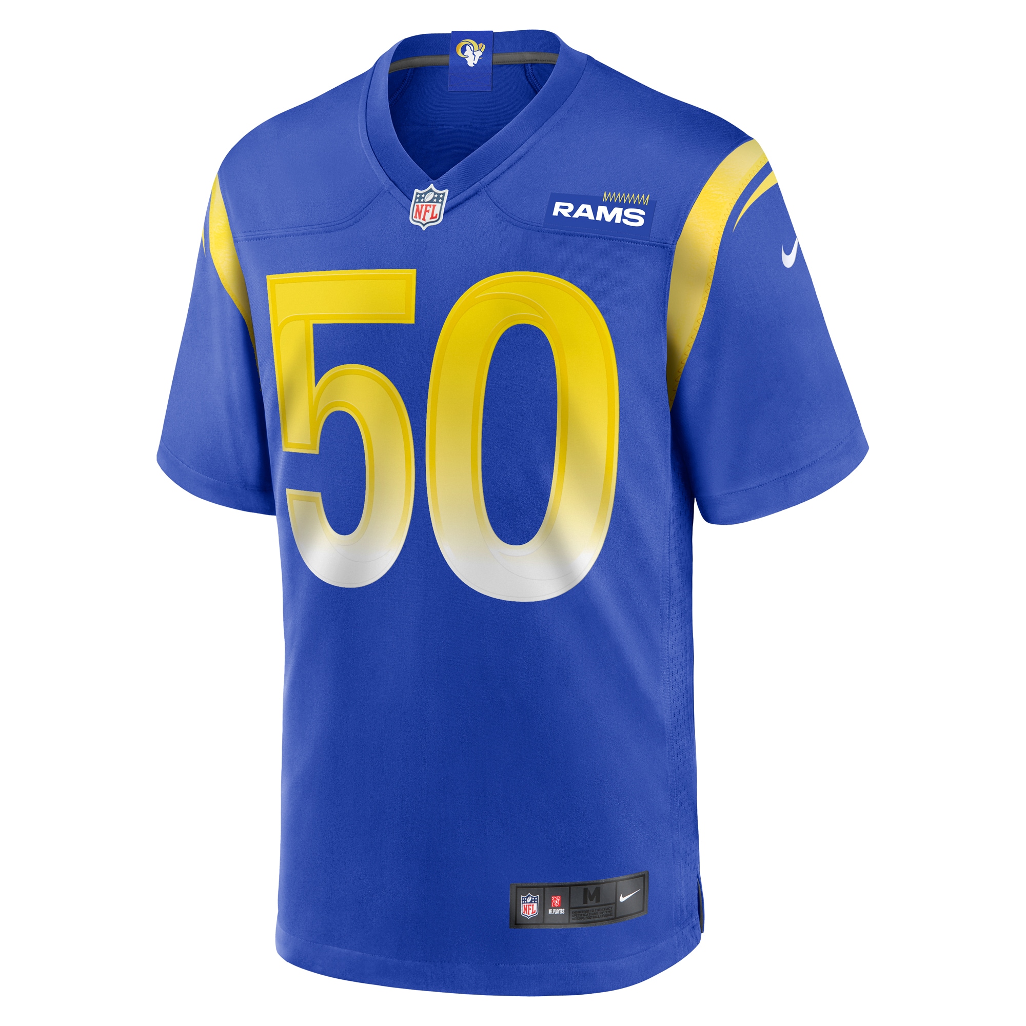 Alternative view of Men's Los Angeles Rams Ryan Smenda Royal Home Game Jersey JS2914 nicesnker