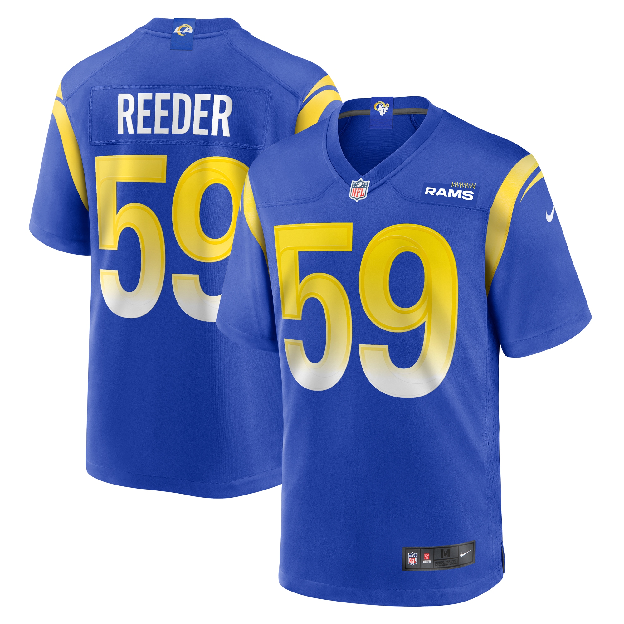 Men's Los Angeles Rams Troy Reeder Royal Team Game Jersey JS6429 nicesnker
