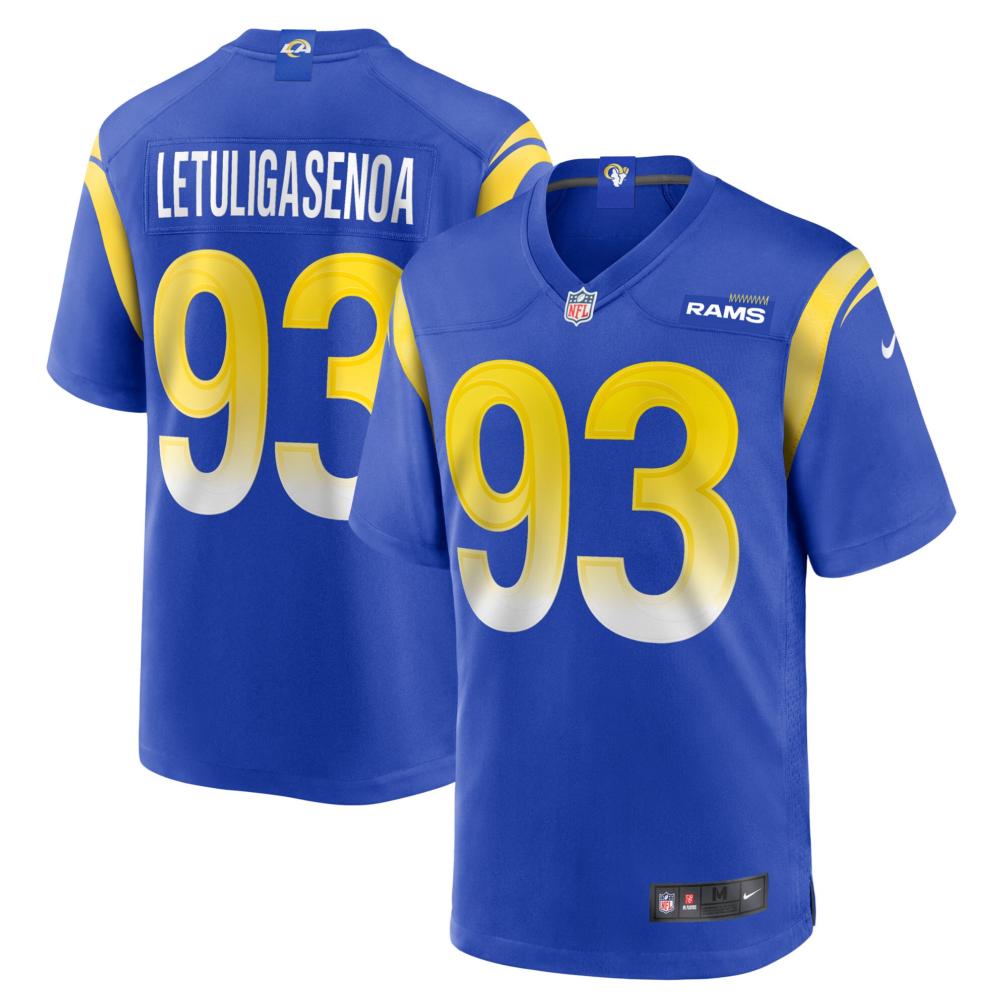 Men's Los Angeles Rams Tuli Letuligasenoa Royal Game Jersey JS5390 nicesnker
