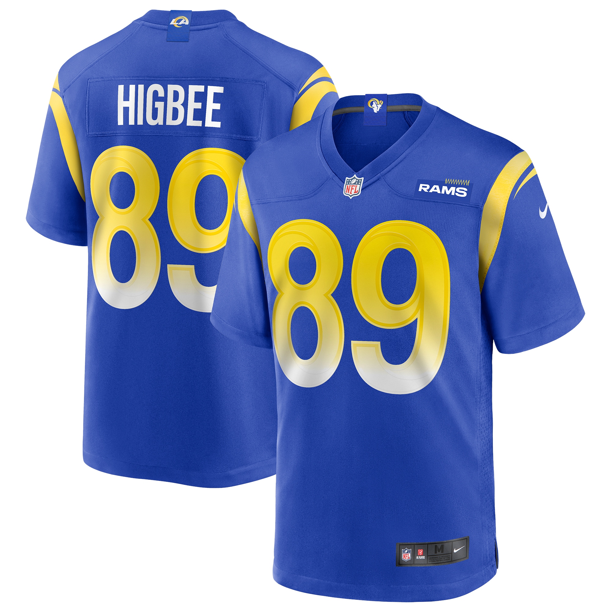 Men's Los Angeles Rams Tyler Higbee Royal Game Player Jersey JS4250 nicesnker