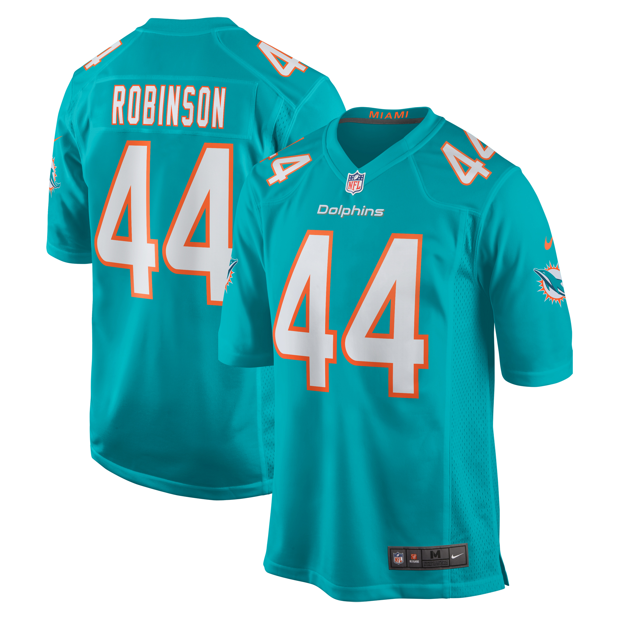 Men's Miami Dolphins Chop Robinson Aqua Player Game Jersey JS6469 nicesnker