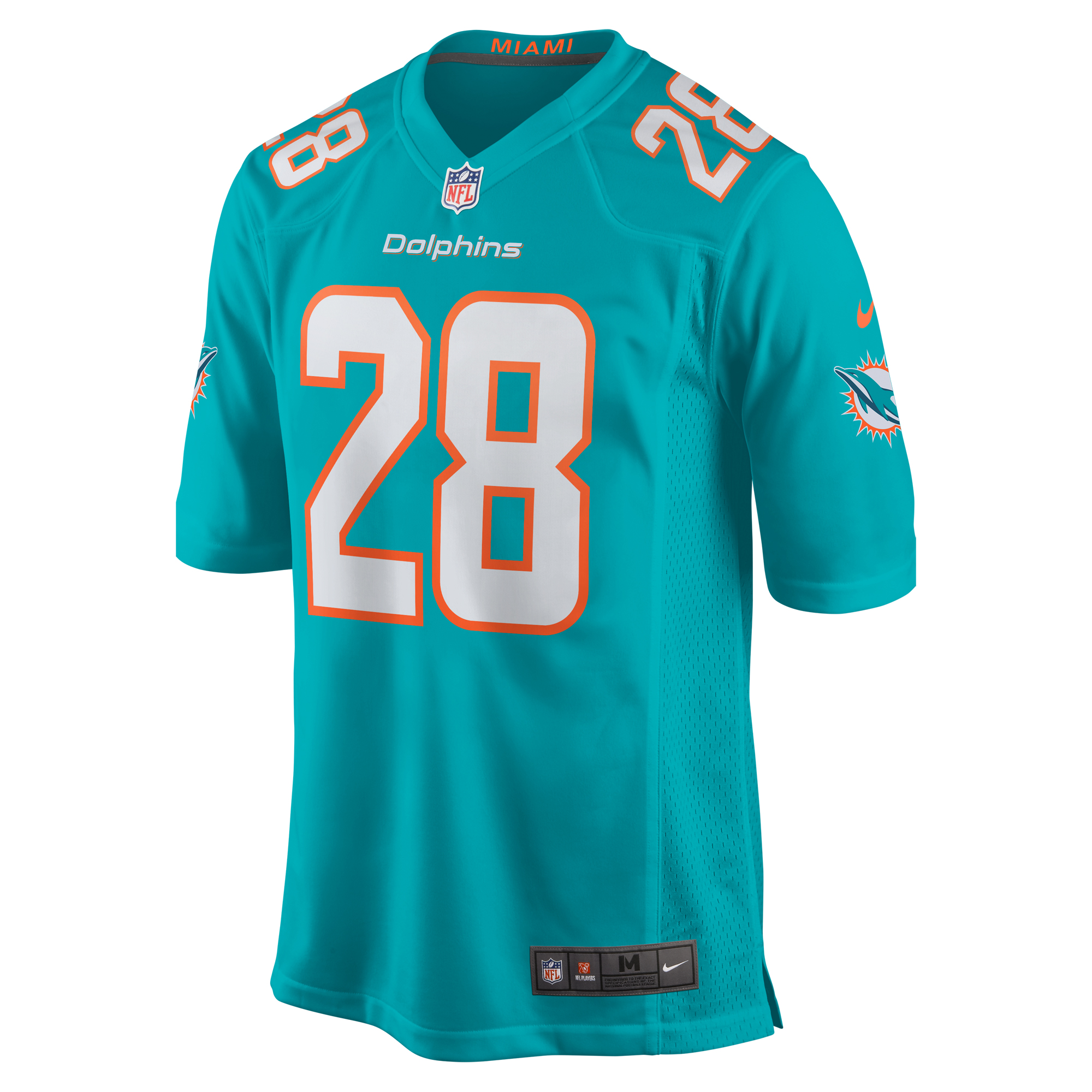 Alternative view of Men's Miami Dolphins Devon Achane Aqua Player Game Jersey JS7173 nicesnker
