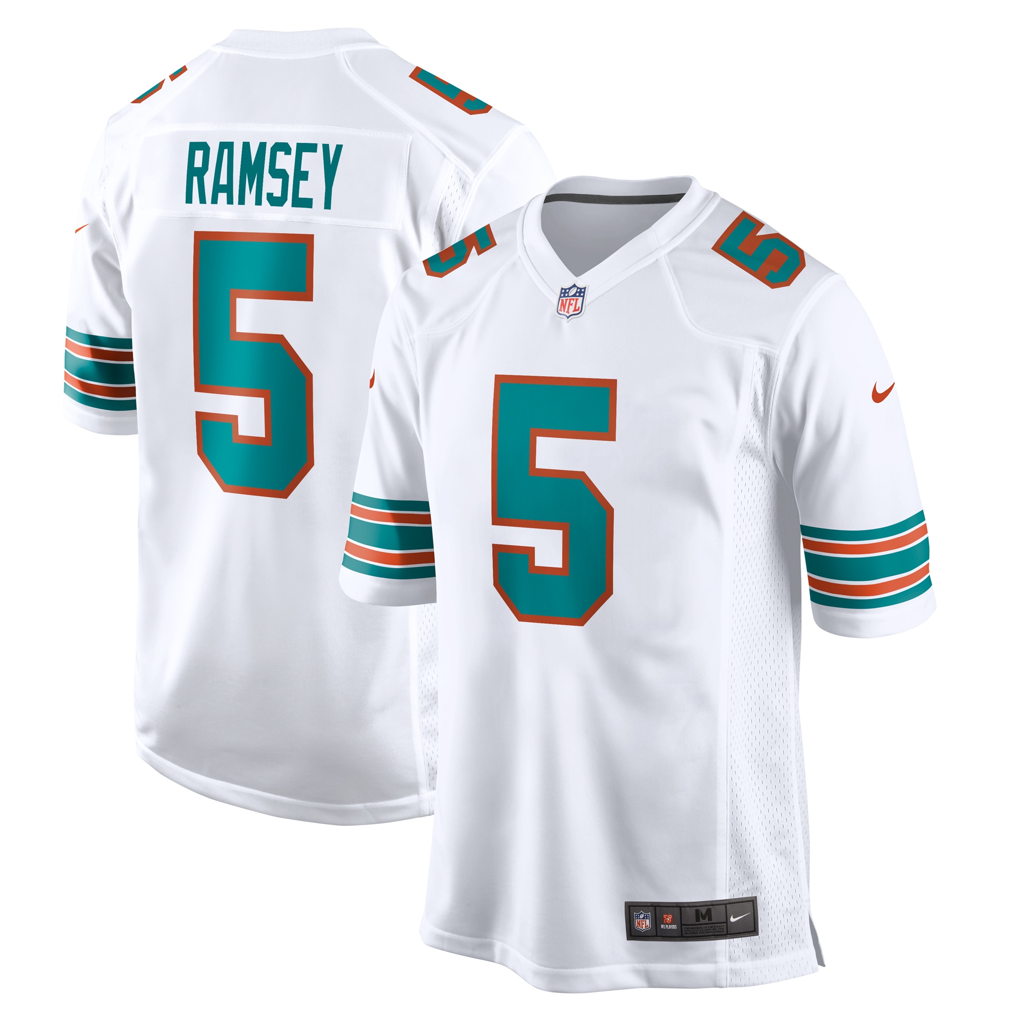 Men's Miami Dolphins Jalen Ramsey White Alternate Game Jersey JS4963 nicesnker