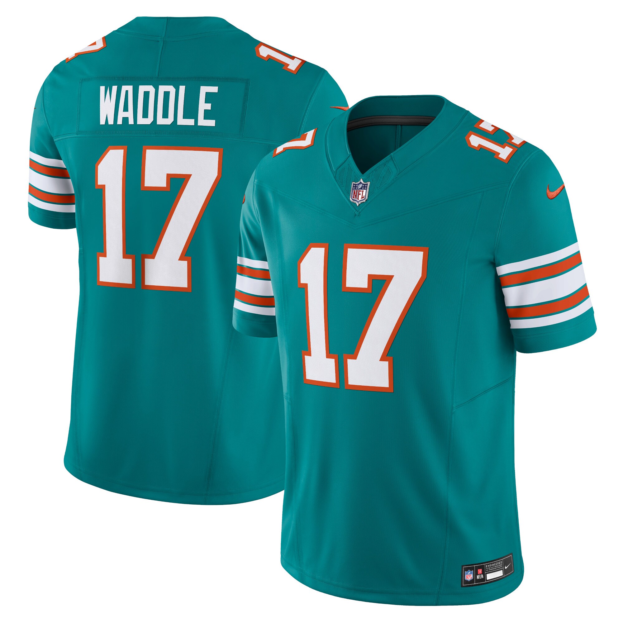 Men's Miami Dolphins Jaylen Waddle Aqua Vapor F.U.S.E. Limited Jersey JS8068 nicesnker