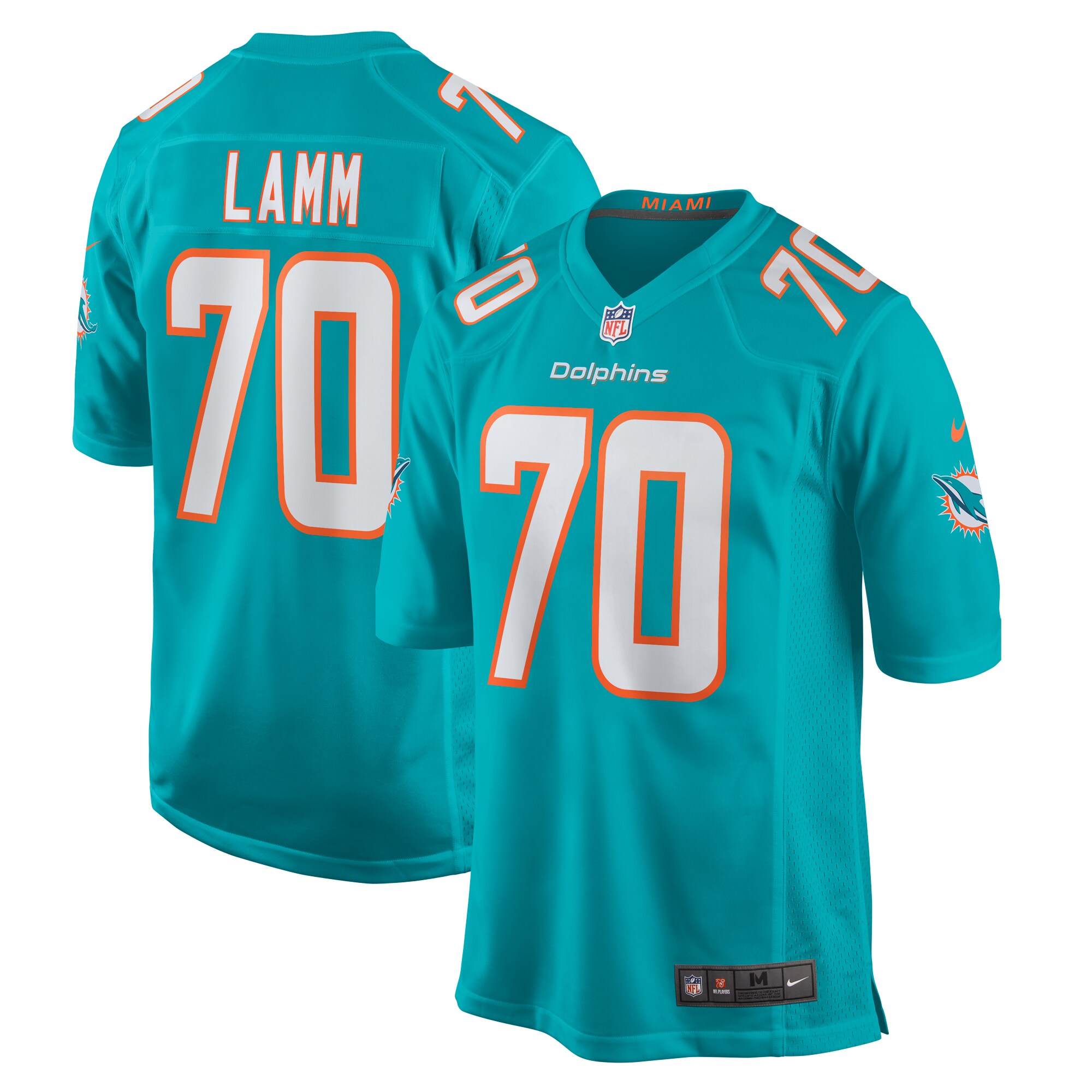 Men's Miami Dolphins Kendall Lamm Aqua Home Game Player Jersey JS6301 nicesnker