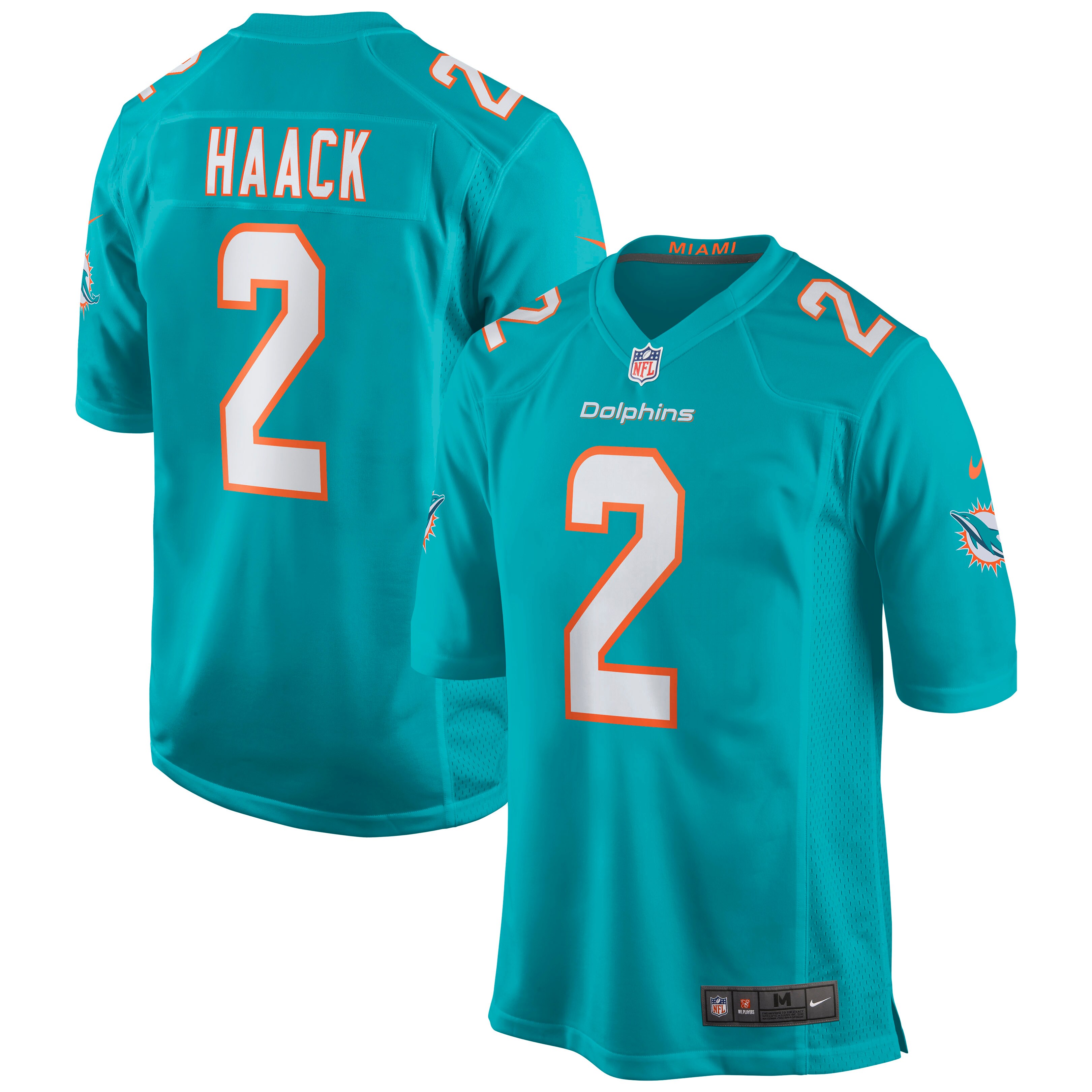 Men's Miami Dolphins Matt Haack Aqua Game Jersey JS5885 nicesnker