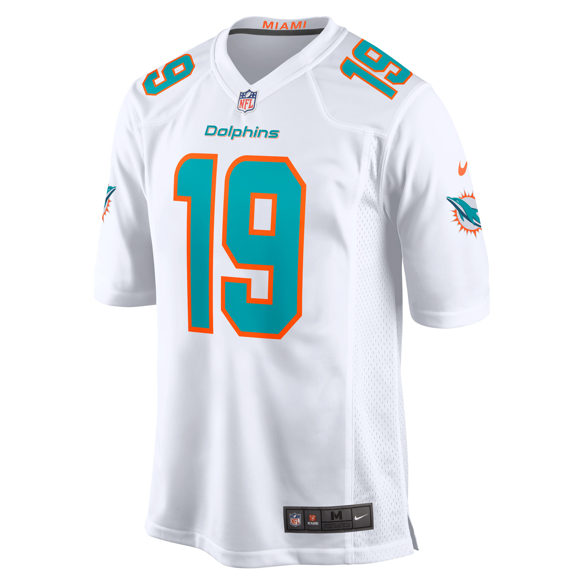 Alternative view of Men's Miami Dolphins Skylar Thompson White Game Player Jersey JS2135 nicesnker