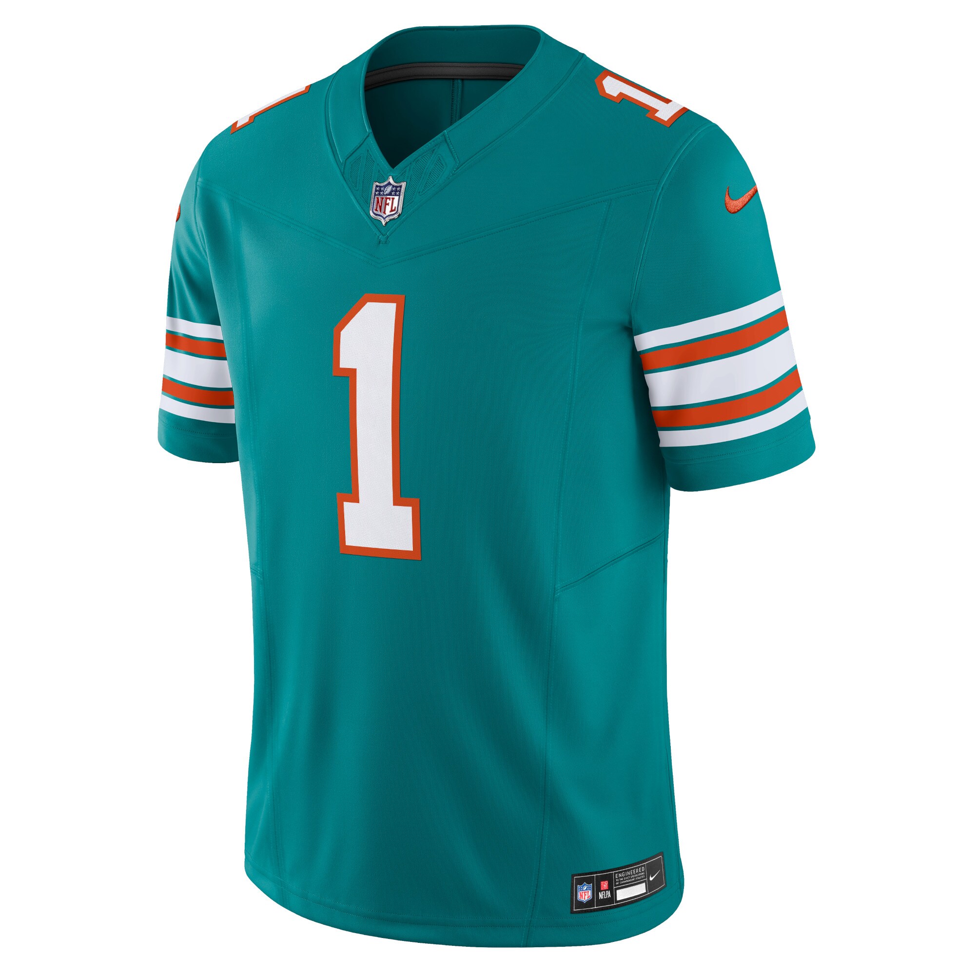 Alternative view of Men's Miami Dolphins Tua Tagovailoa Aqua Vapor F.U.S.E. Limited Jersey JS5134 nicesnker