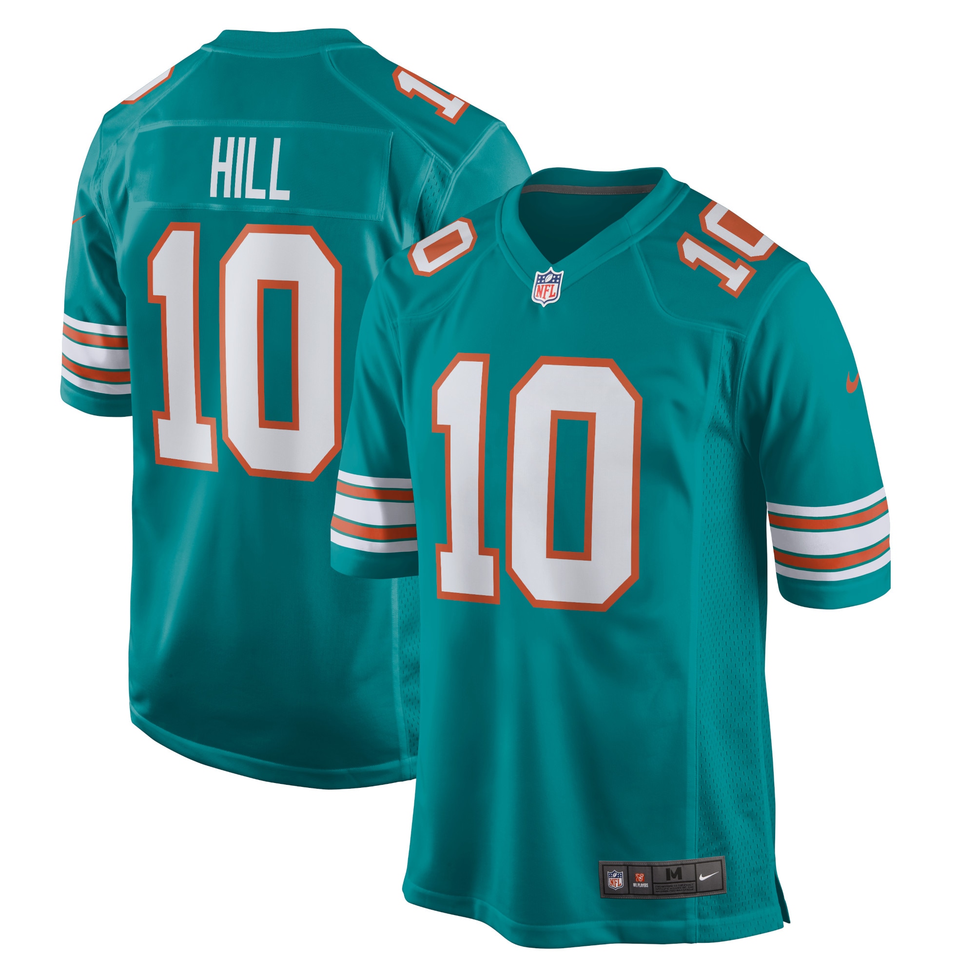 Men's Miami Dolphins Tyreek Hill Aqua Alternate Game Jersey JS9389 nicesnker