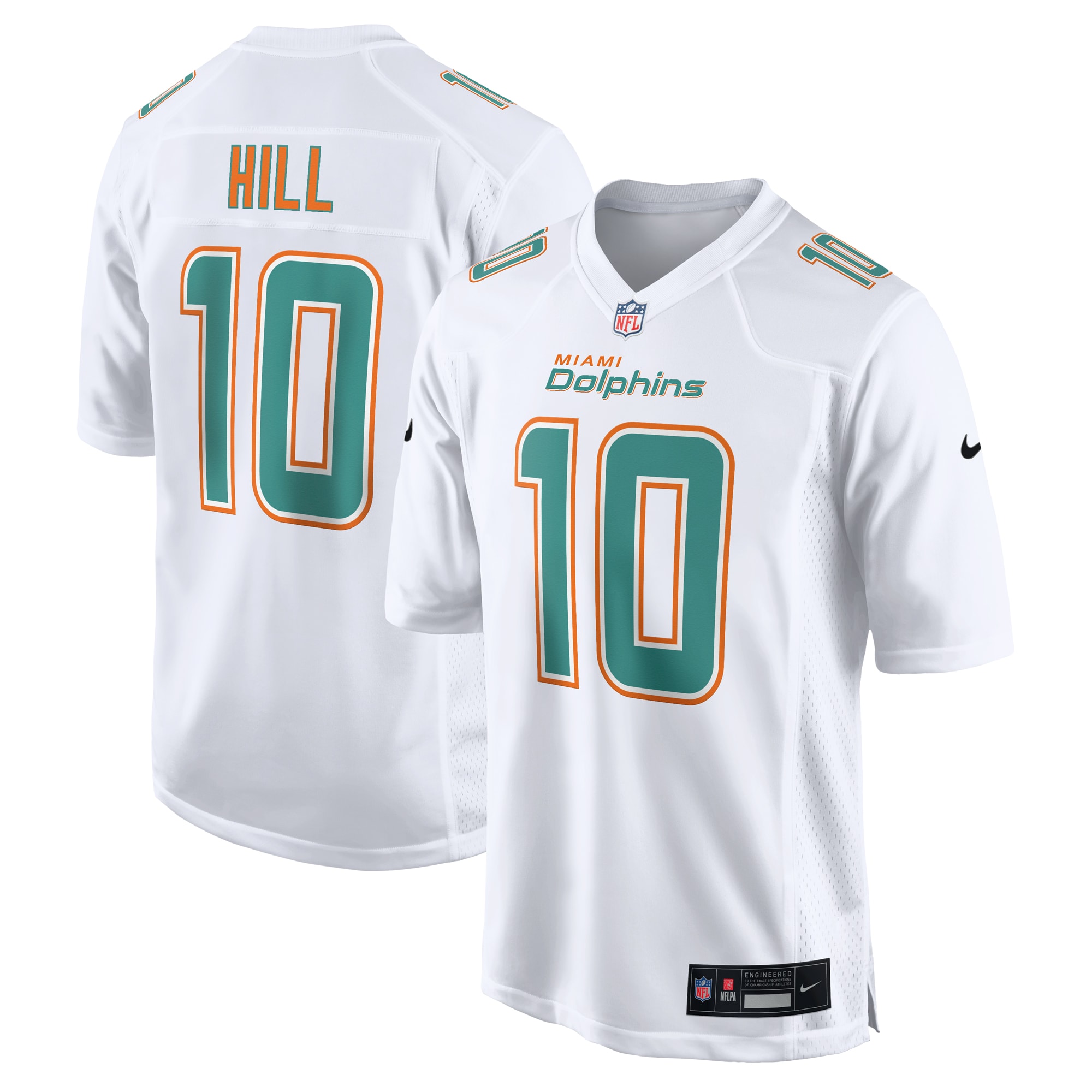Men's Miami Dolphins Tyreek Hill White Fashion Game Jersey JS6223 nicesnker