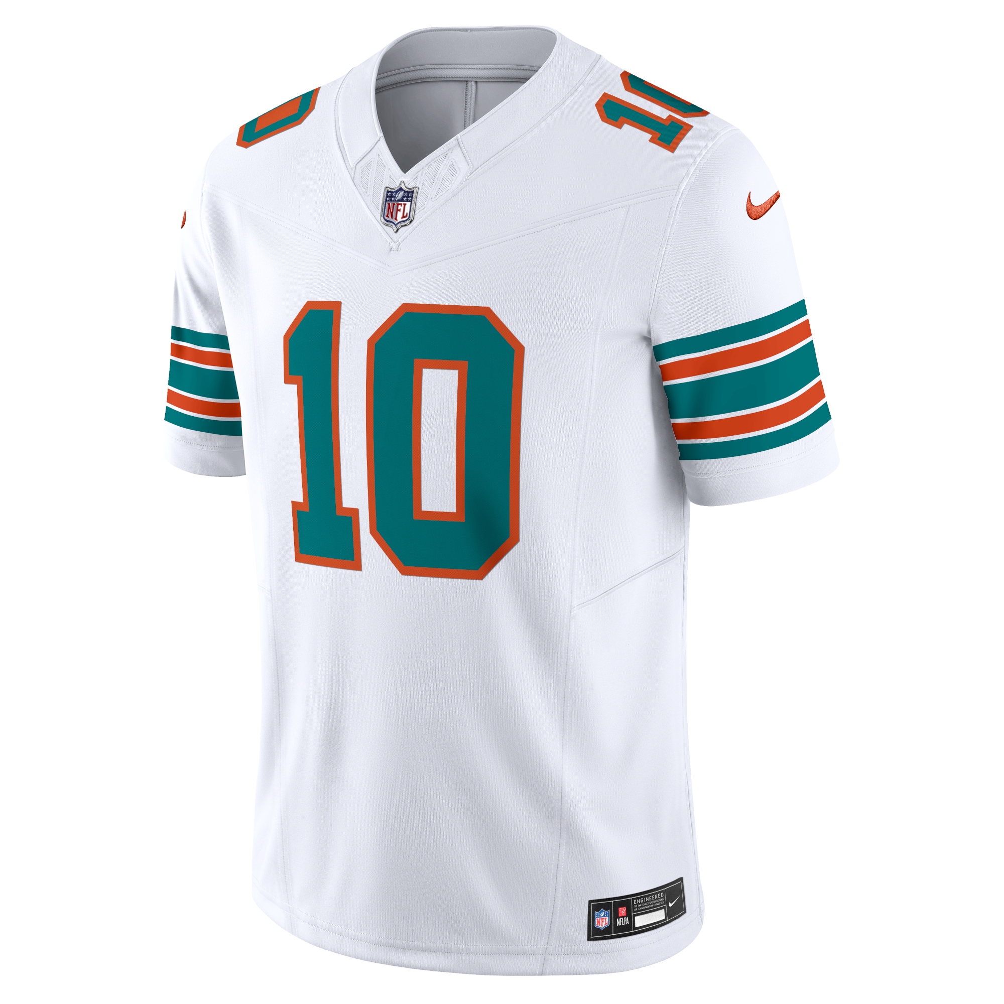 Alternative view of Men's Miami Dolphins Tyreek Hill White Vapor F.U.S.E. Limited Jersey JS8633 nicesnker