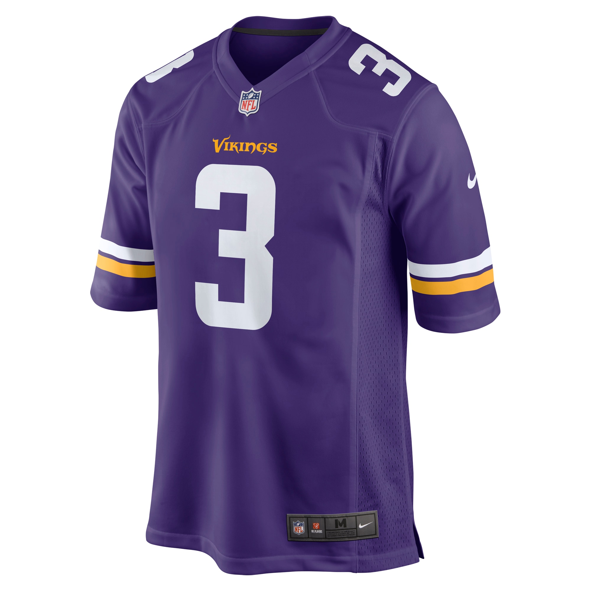 Alternative view of Men's Minnesota Vikings Addison Purple Game Jersey JS9155 nicesnker