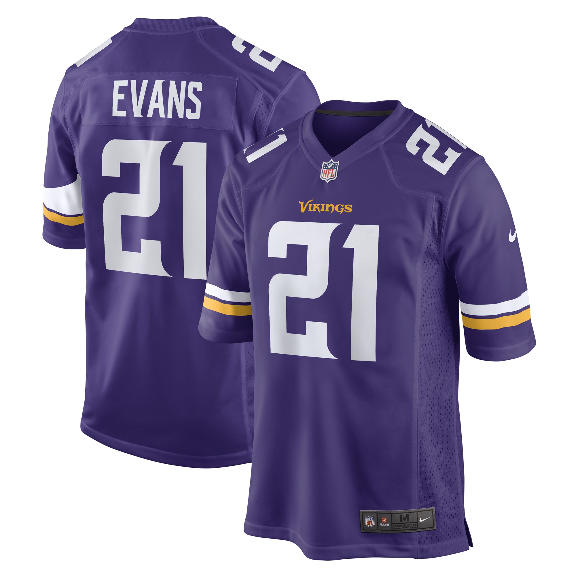 Men's Minnesota Vikings Akayleb Evans Purple Game Player Jersey JS8023 nicesnker