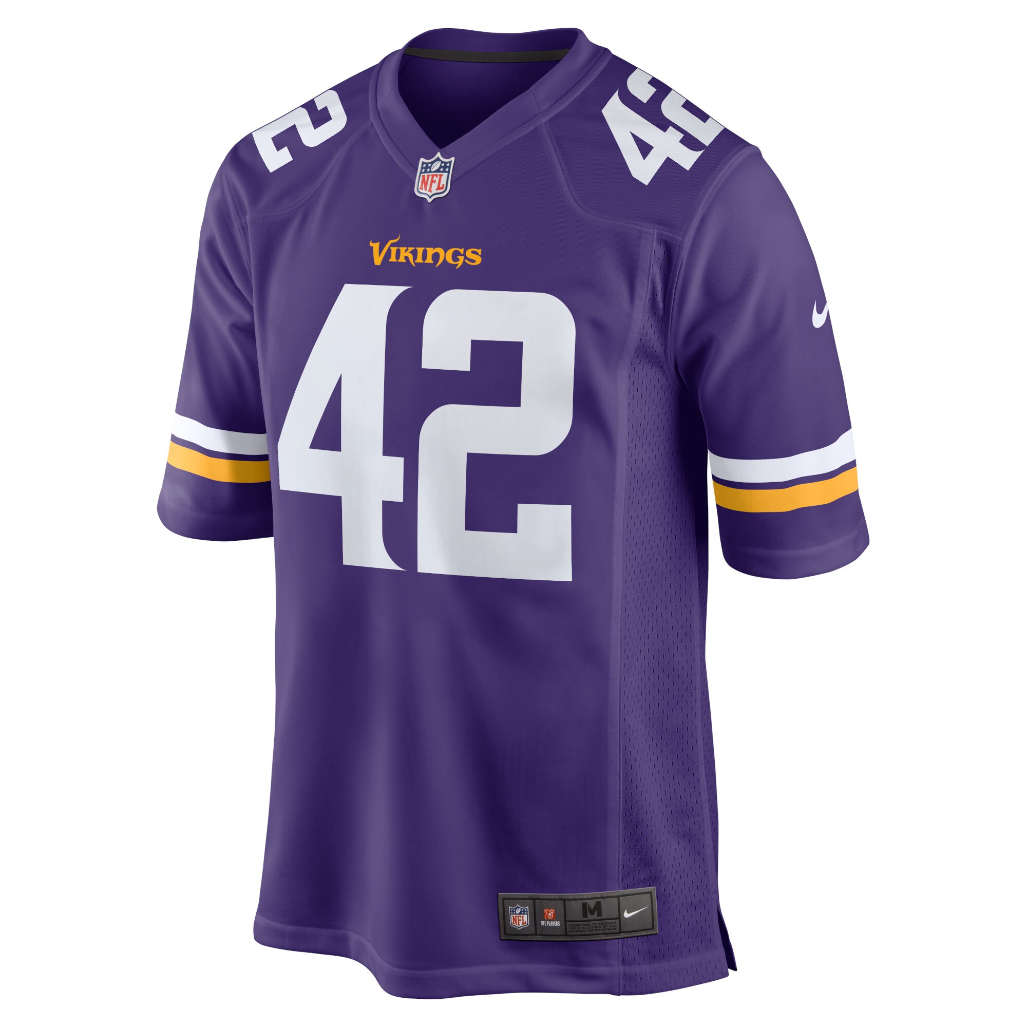 Alternative view of Men's Minnesota Vikings Andrew DePaola Purple Game Jersey JS8311 nicesnker