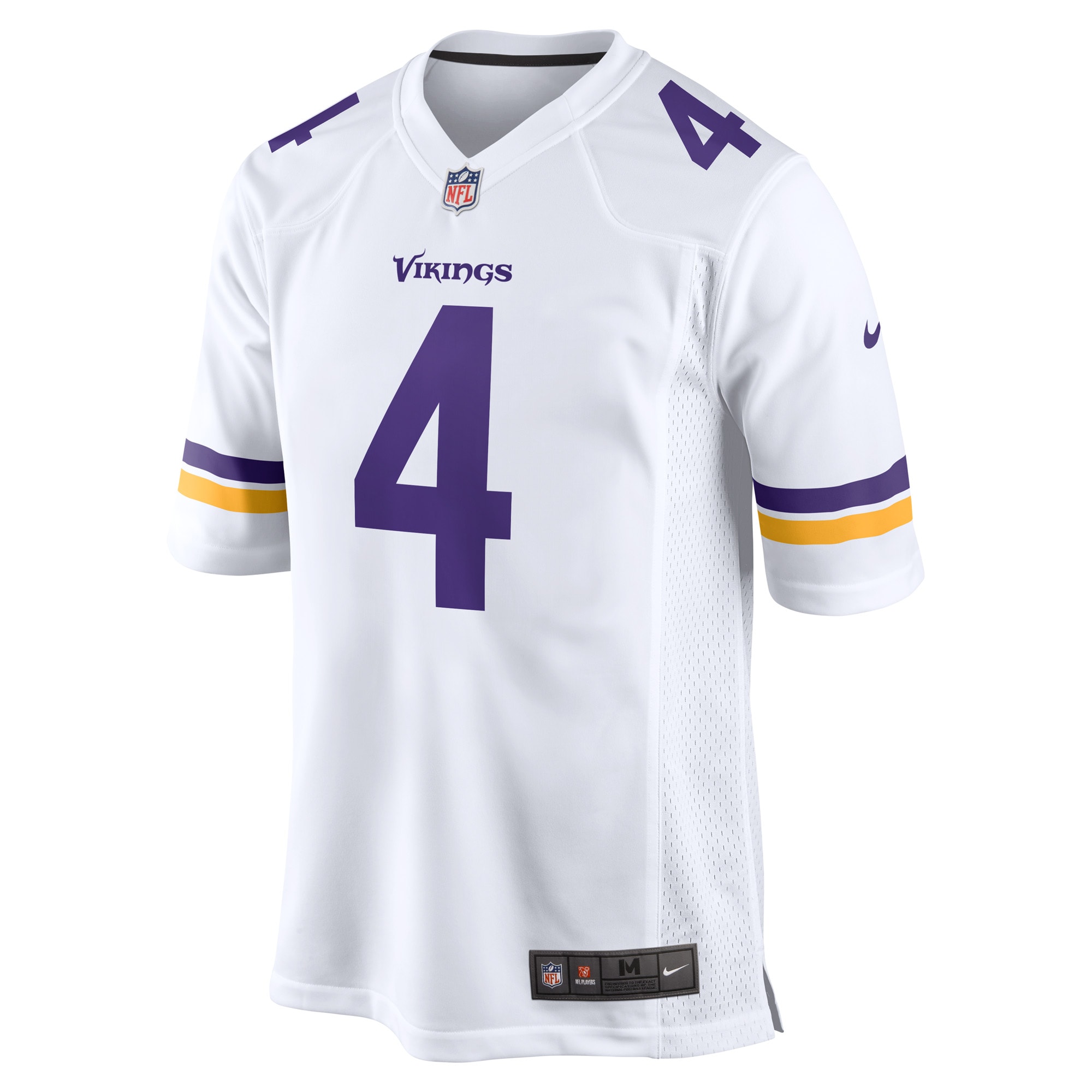 Alternative view of Men's Minnesota Vikings Dalvin Cook White Game Jersey JS7853 nicesnker